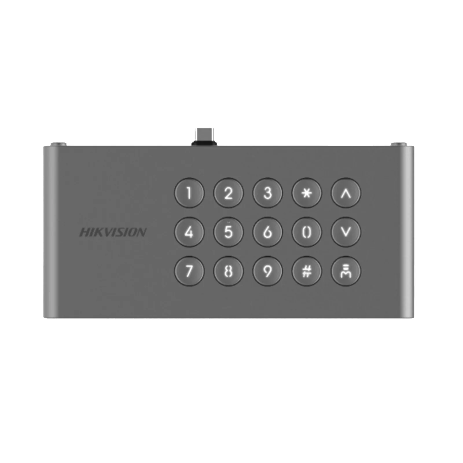 Módulo de Teclado para Frente de Calle IP DS-KD9633-WBE6 / Conexión USB-C / 15 Botones / IP65 / IK07