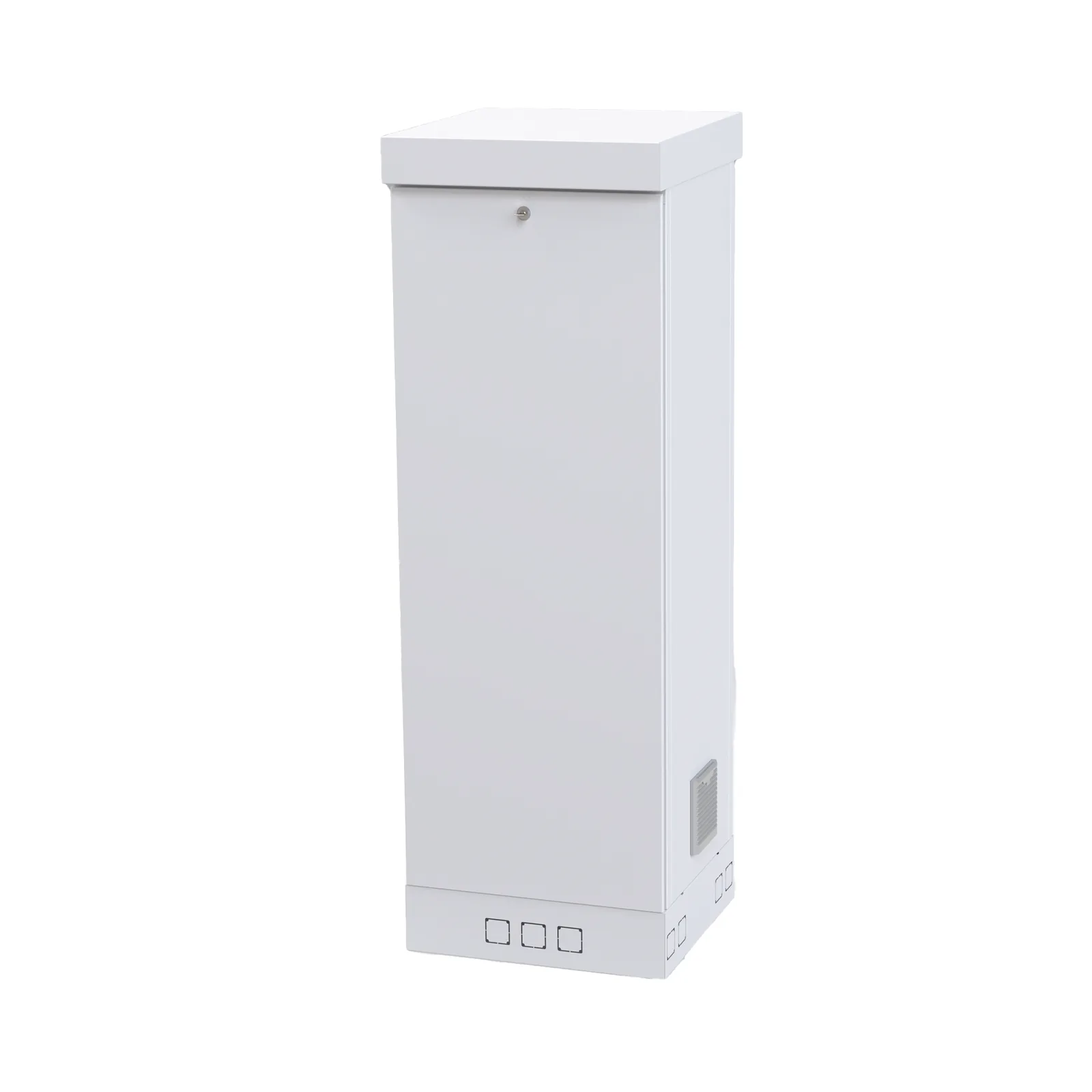 Gabinete para Piso, Capacidad, 31 Unidades de Rack, Doble puerta y Postes frontales e intermedios ajustables, Color Blanco, Se envía el Gabinete Armado.