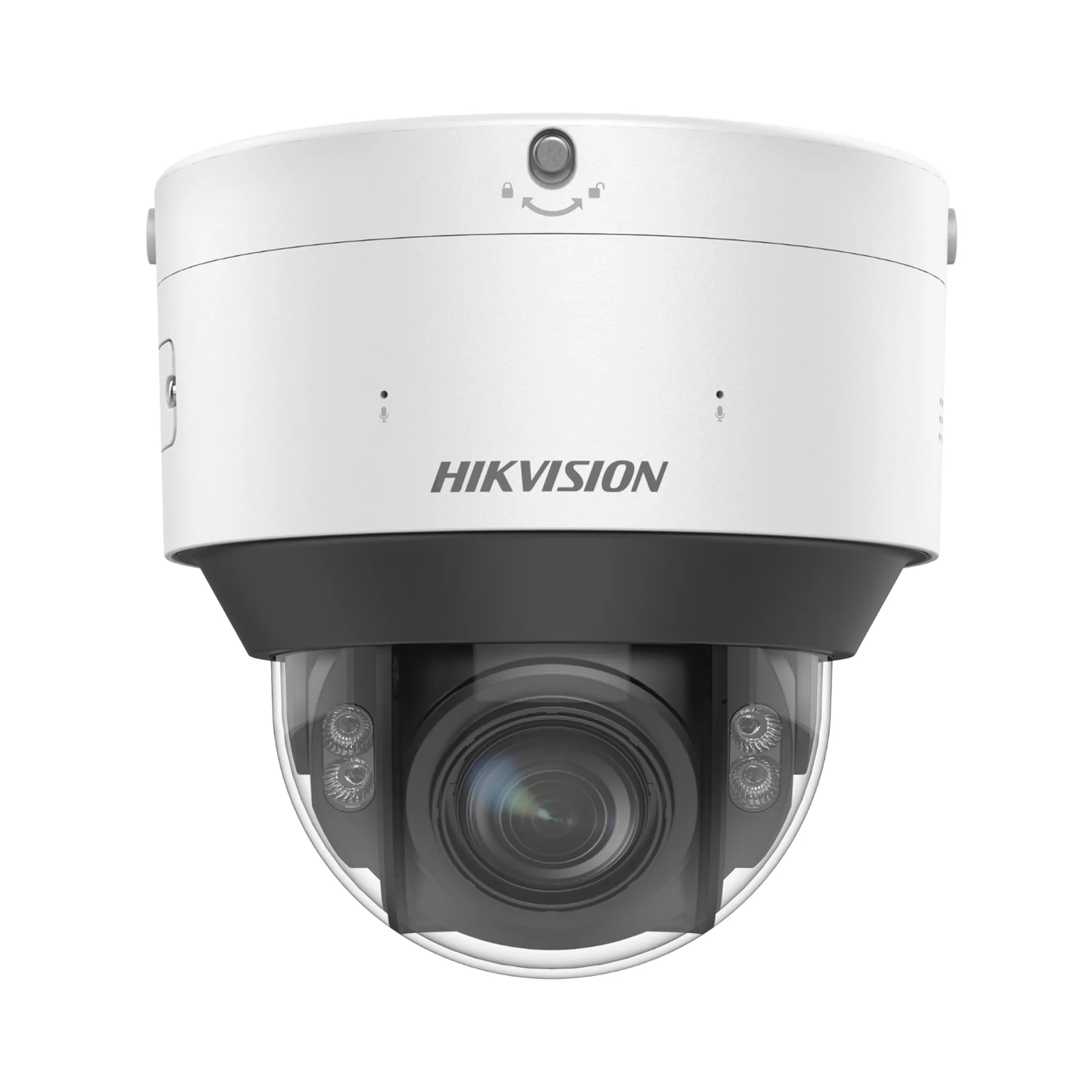 Domo IP 4 Megapixel / Lente Mot. 2.8 - 12 mm / Luz Dual (IR y Luz Blanca) / Reconocimiento Facial / Heat Map / ACUSENSE / Metadata / Micrófono Integrado / IK10 / IP67 / WDR 140 dB / DeepinView