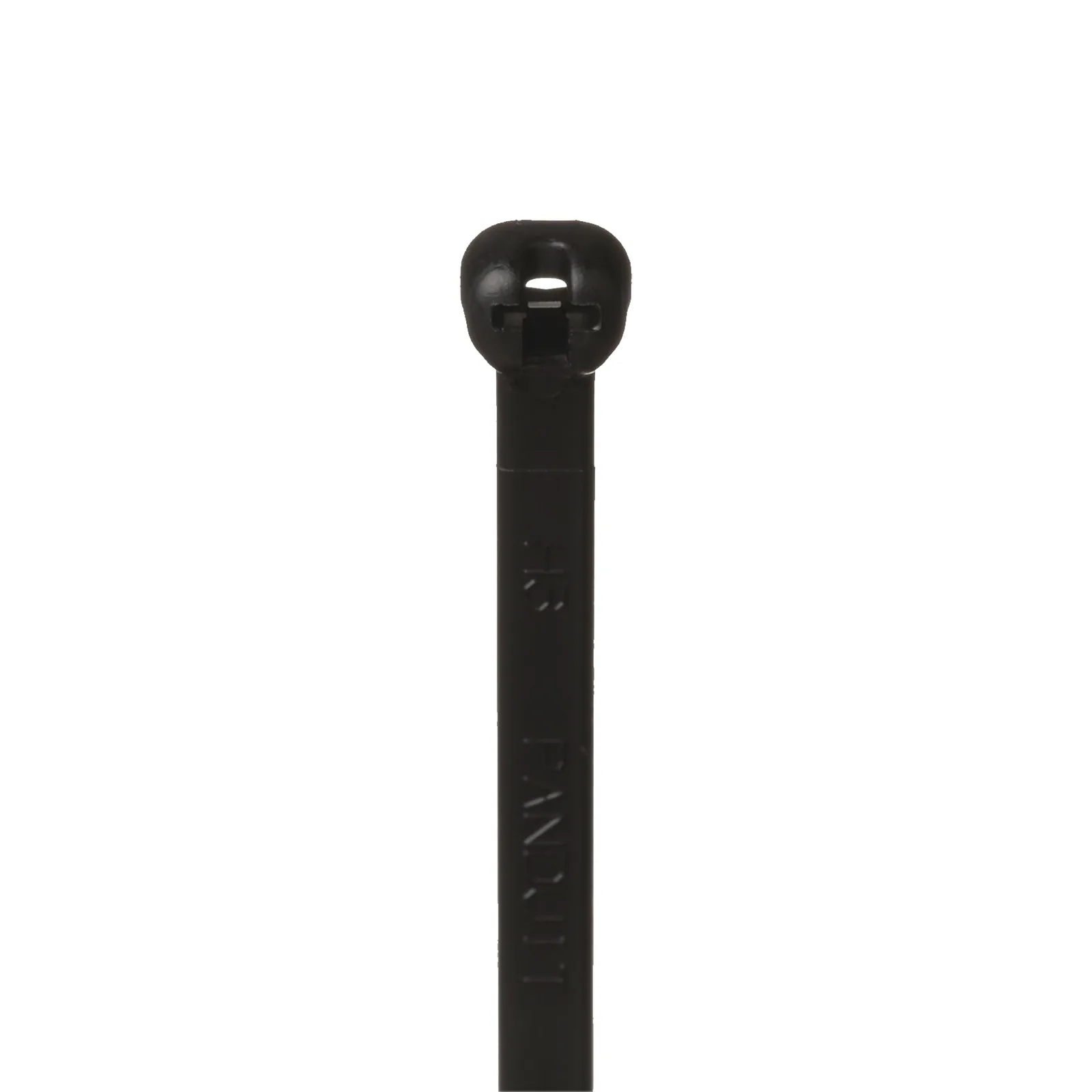 Cincho de Nylon 6.6 Dome-Top®, Con Lengüeta de Bloqueo de Acero Inoxidable, 203 mm largo x 4.7mm ancho, Color Negro, Exterior Resistente a Rayos UV, Paquete de 100pz