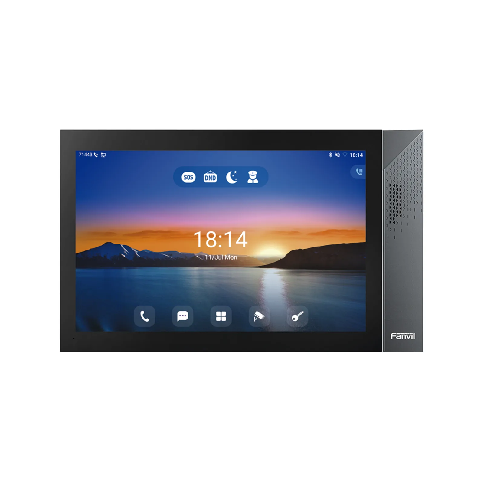 Monitor IP/SIP para interior con Android, Wi-Fi, Bluetooth, Pantalla táctil de 10.1", audio de 2 vías, PoE, 8 interfaces de entrada de alarma.
