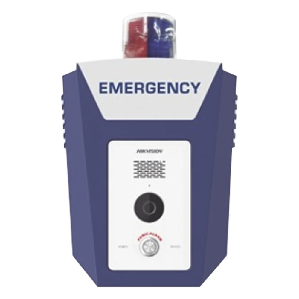 Estación de Alarma de Panico de Emergencia / Cámara 2 Megapixel / Video y Audio / Sirena y Estrobo (Azul y Rojo) / 10 Mts de IR / ISUP