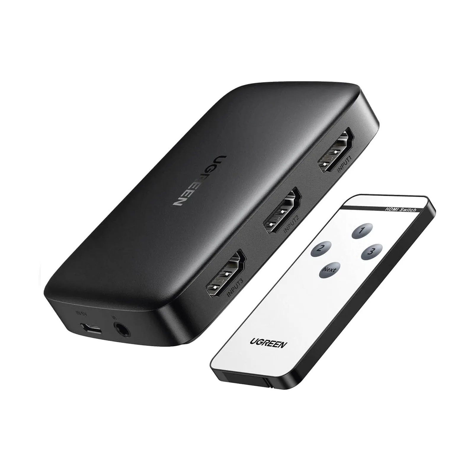 Conmutador HDMI (Switch) 4K@30Hz | 3 Entradas a 1 Salida | 3D | Transmisión Estable | Incluye Control Remoto | Receptor de Infrarrojos | Indicador LED | Chip Inteligente | Incluye Cable Micro USB para Alimentación.