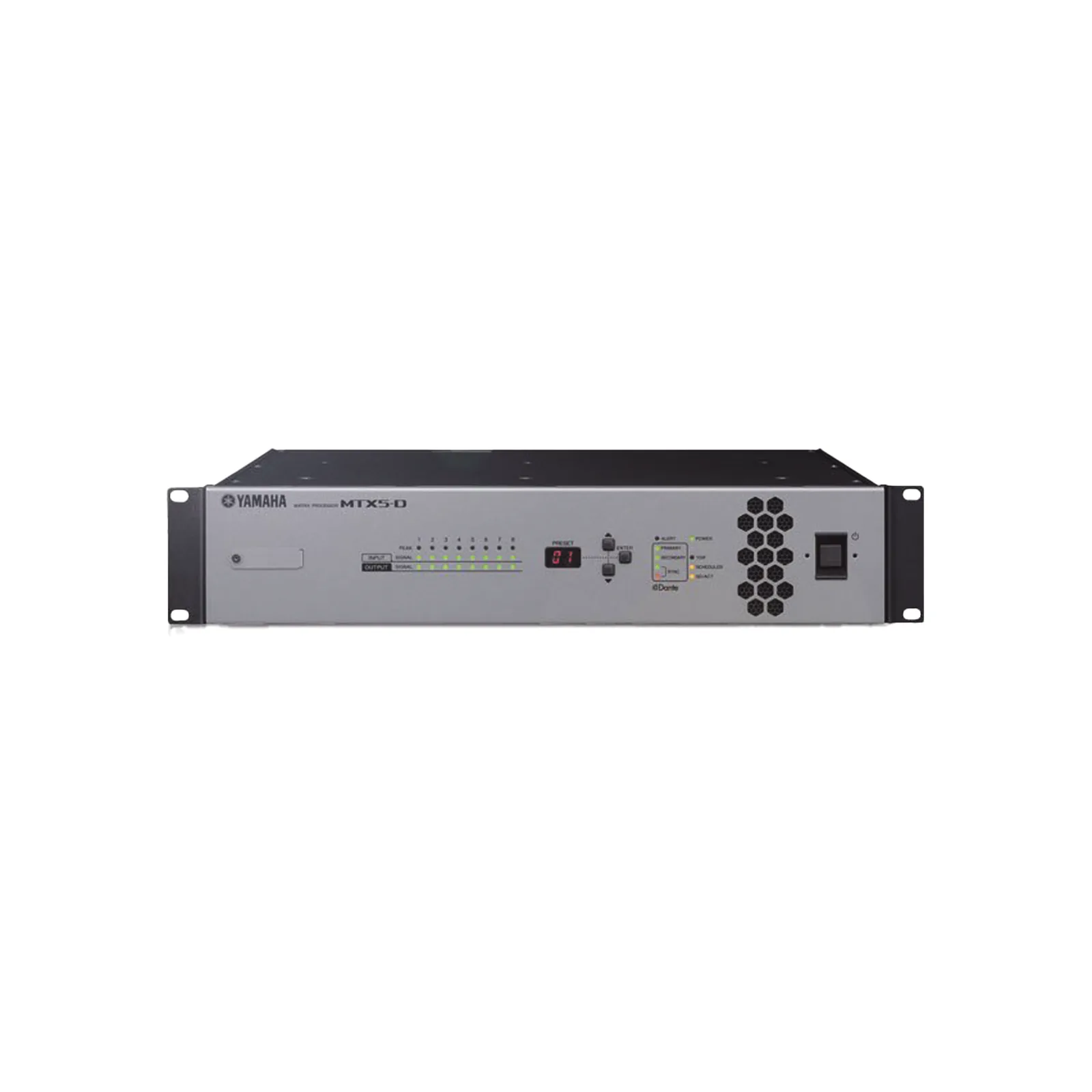 Procesador Matricial de Audio | DSP | 34 Entradas (entre digital y análogas) x 16 Salidas | Ideal para Instalaciones Comerciales | Interfaz Dante