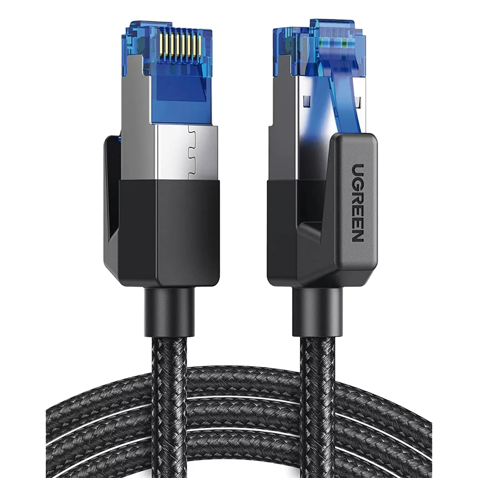 Cable Ethernet Cat8 CLASS F/FTP Redondo con Malla de Nylon 2 Metros (6.56 Pies)