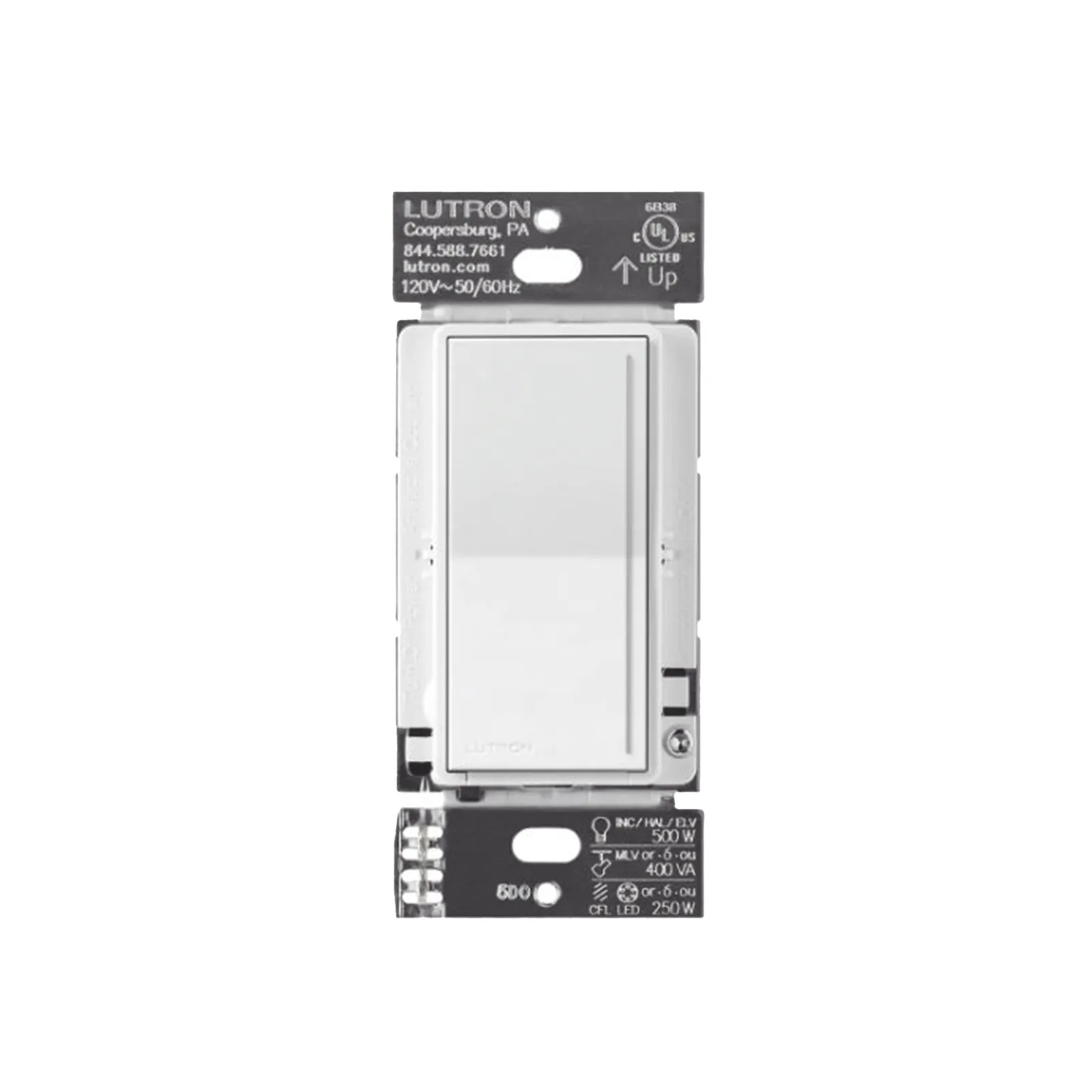 Atenuador auxiliar de pared para control desde múltiples ubicaciones (3 vías o más), sistema RadioRA 3