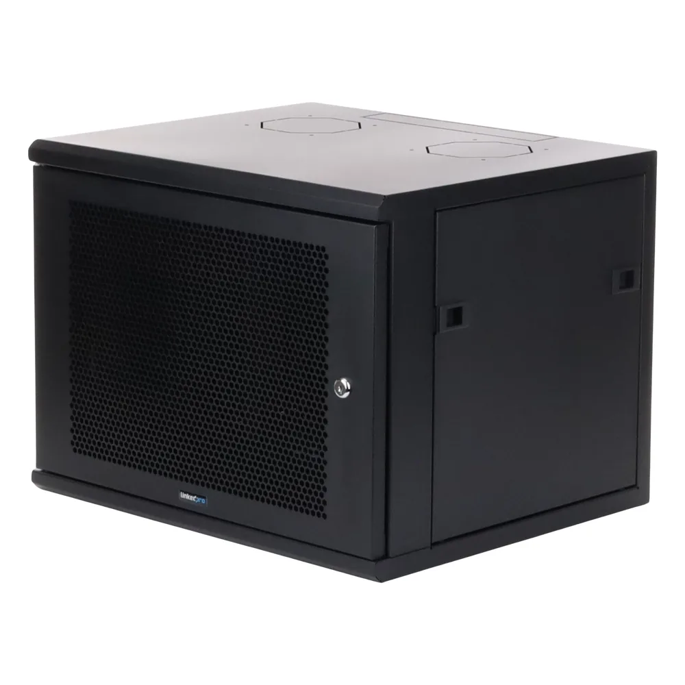 Gabinete Linkedpro de Montaje en Pared, de 19in, Puerta Perforada, 6 UR, 340 mm de Profundidad, Color Negro