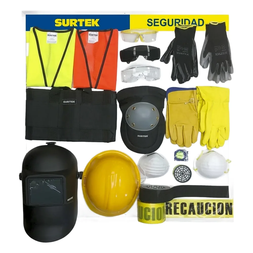 Tabla Exhibidora de Equipo de Seguridad.
