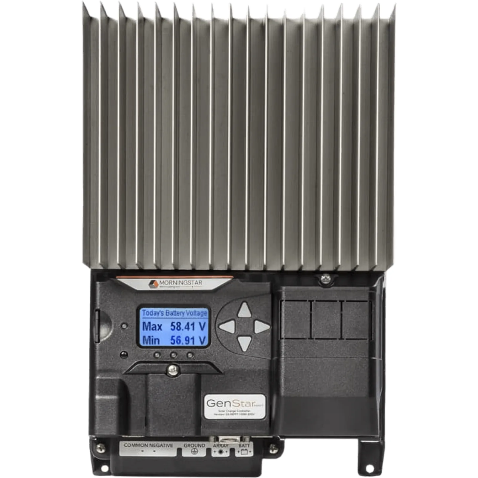 Controlador de Carga Solar MPPT / 100A 12/24/36/48V / Voc 200Vcc / Eficiencia 99% / Comunicación Modbus-Ethernet-SNMP / Sin Ventilador / ReadyRail