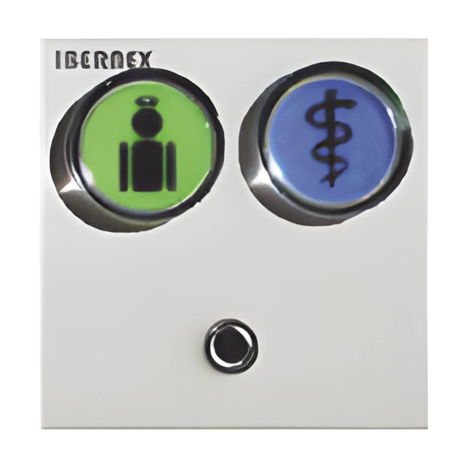 MODULO DE 2 BOTONES ILUMINADOS (VERDE Y AZUL) CON JACK DE 3,5MM PARA PULSADORES NX0871 Y NX0881 Y LECTOR RFID 125KHz INTEGRADO (4). CONEXION BUS RS485