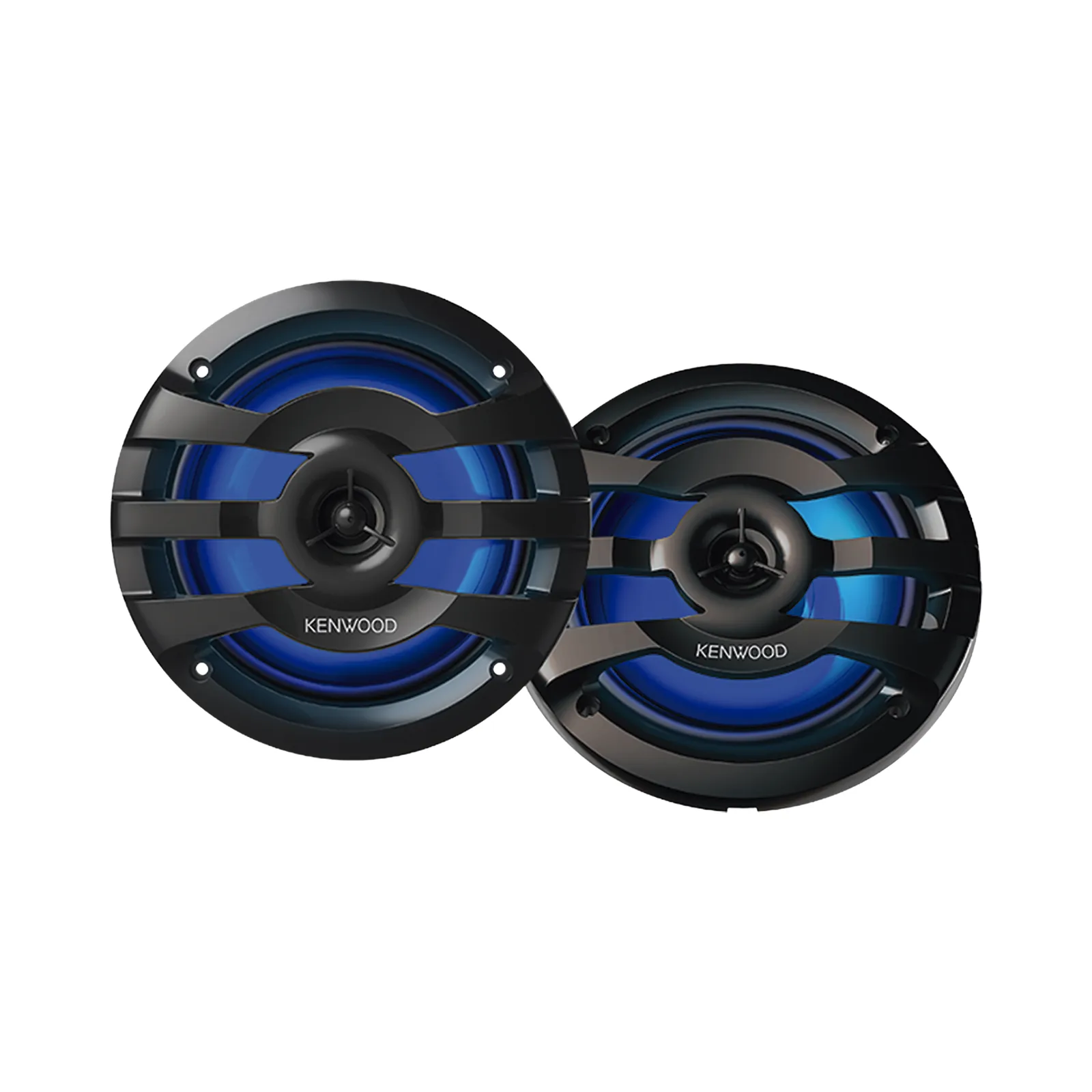Par de altavoces fabricados en grado marinos en rejilla color negro de 6.5" con iluminación led, potencia máxima de 260 W