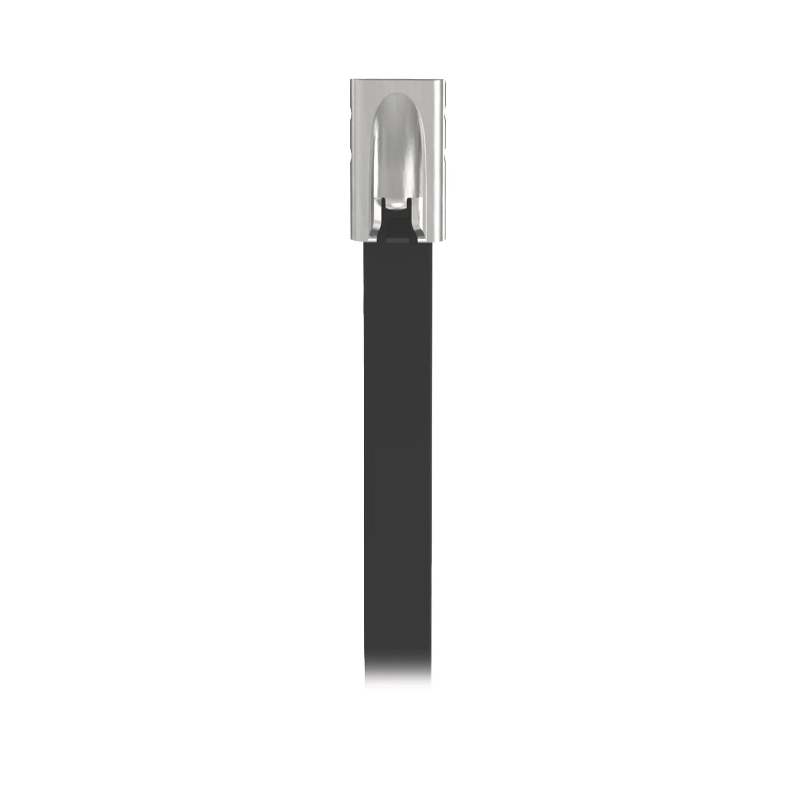Cincho Pan-Steel™ de Acero Inoxidable 316, de 521mm largo x 4.6mm ancho, Color Negro, Exterior Resistente a Rayos UV, Paquete de 100pz