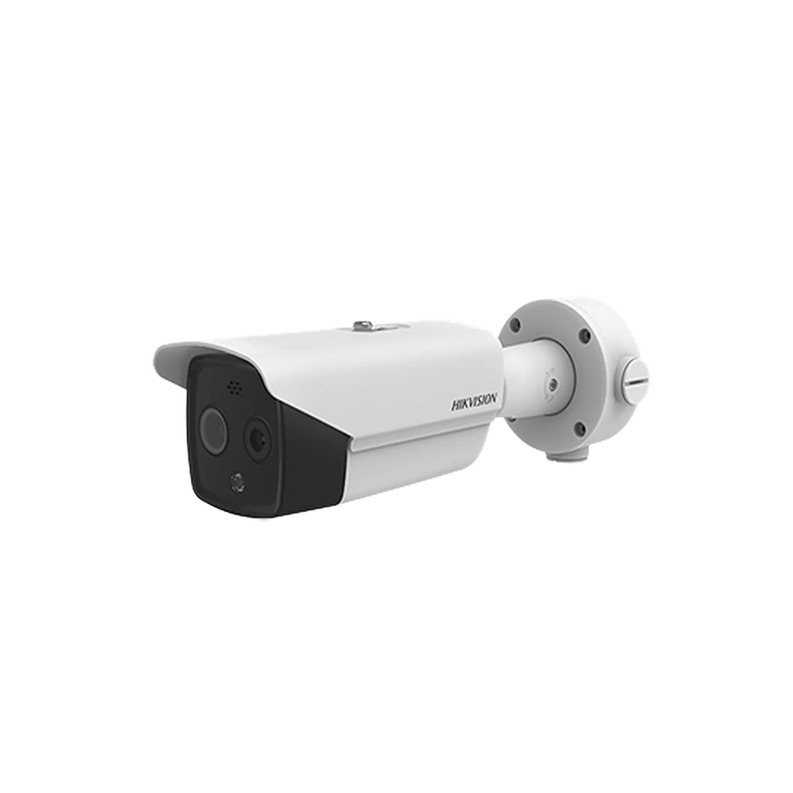 Cámara Bala IP Termográfica / Medición de Temperatura -20°C a 150°C / Alta Resolución Térmica 160 x 120 / Teleobjetivo Térmico 9.7mm / Alarma por Excepción de Temperatura / Óptica 5 MP / IP67
