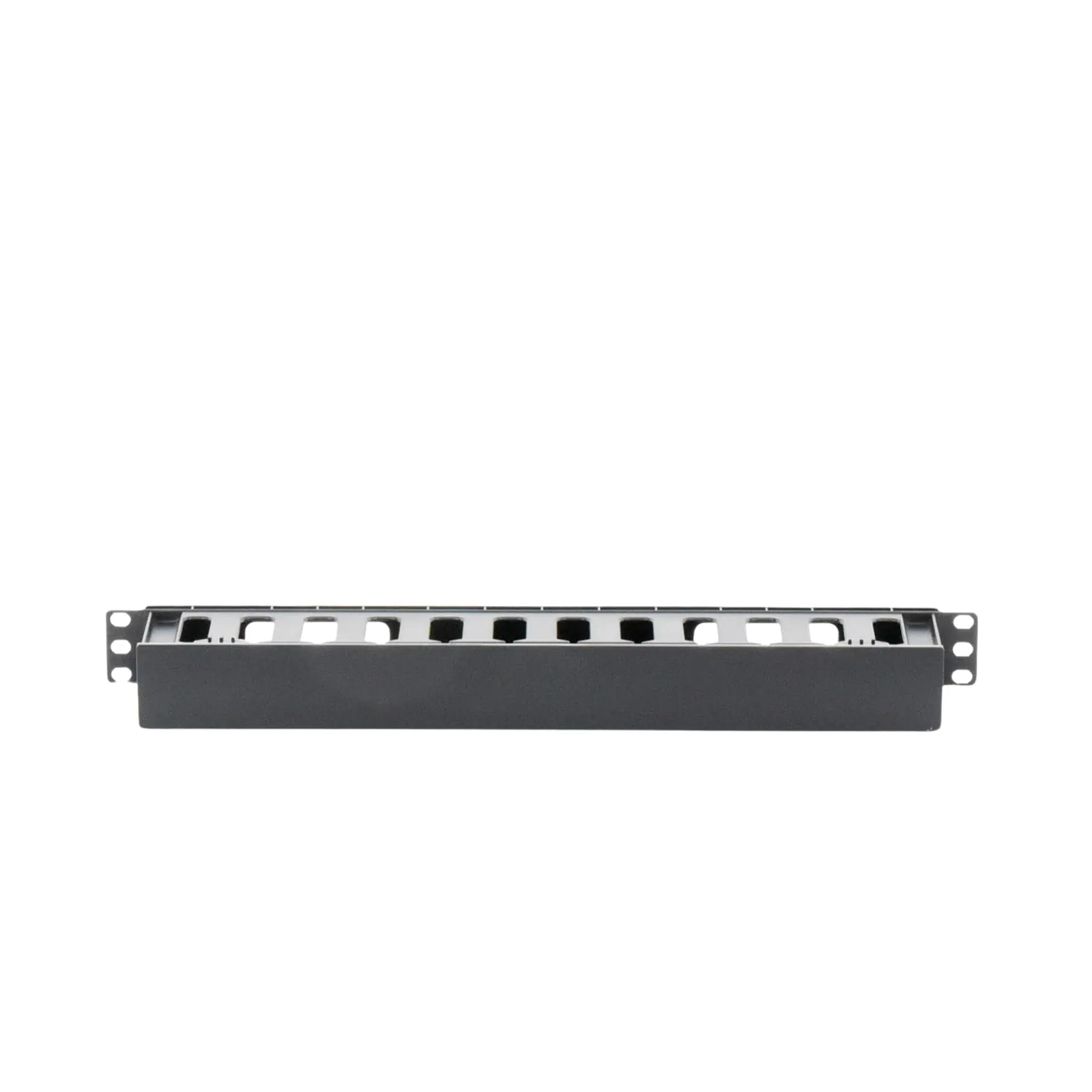 Organizador de Cables Horizontal de 1U para Rack de 19", Fabricado en Polímero Resistente a Deformaciones y Rayones