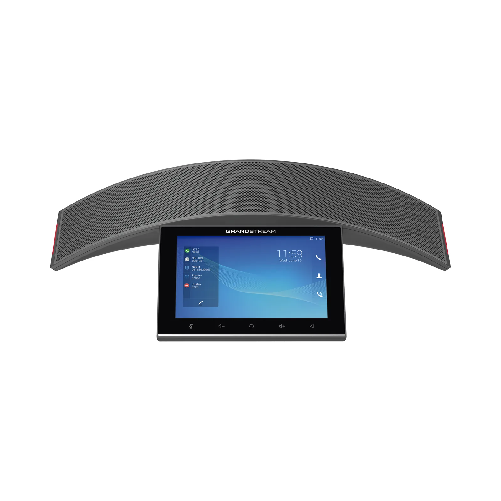 Teléfono - Audioconferencias IP Android 10, 12 líneas SIP con 12 cuentas, pantalla táctil 8", puertos Gigabit, Wi-Fi, Bluetooth, PoE, codec Opus, IPV4/IPV6 con gestión en la nube GDMS