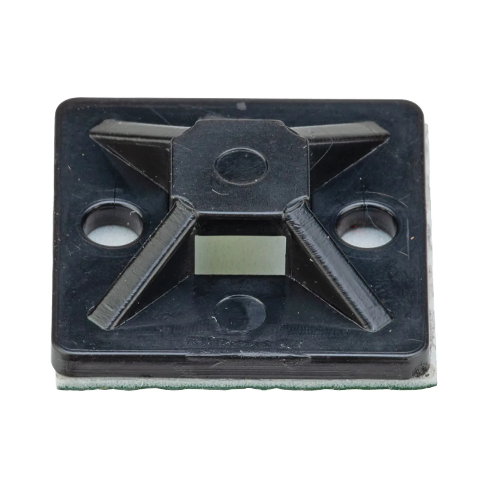 Montaje-Sujetador Adhesivo STRONGHOLD de 4 Vías de 3/4" x 3/4" x 1/4", Color Negro, Nylon 6.6 Retardante de Llamas V-2, Paquete de 100pz