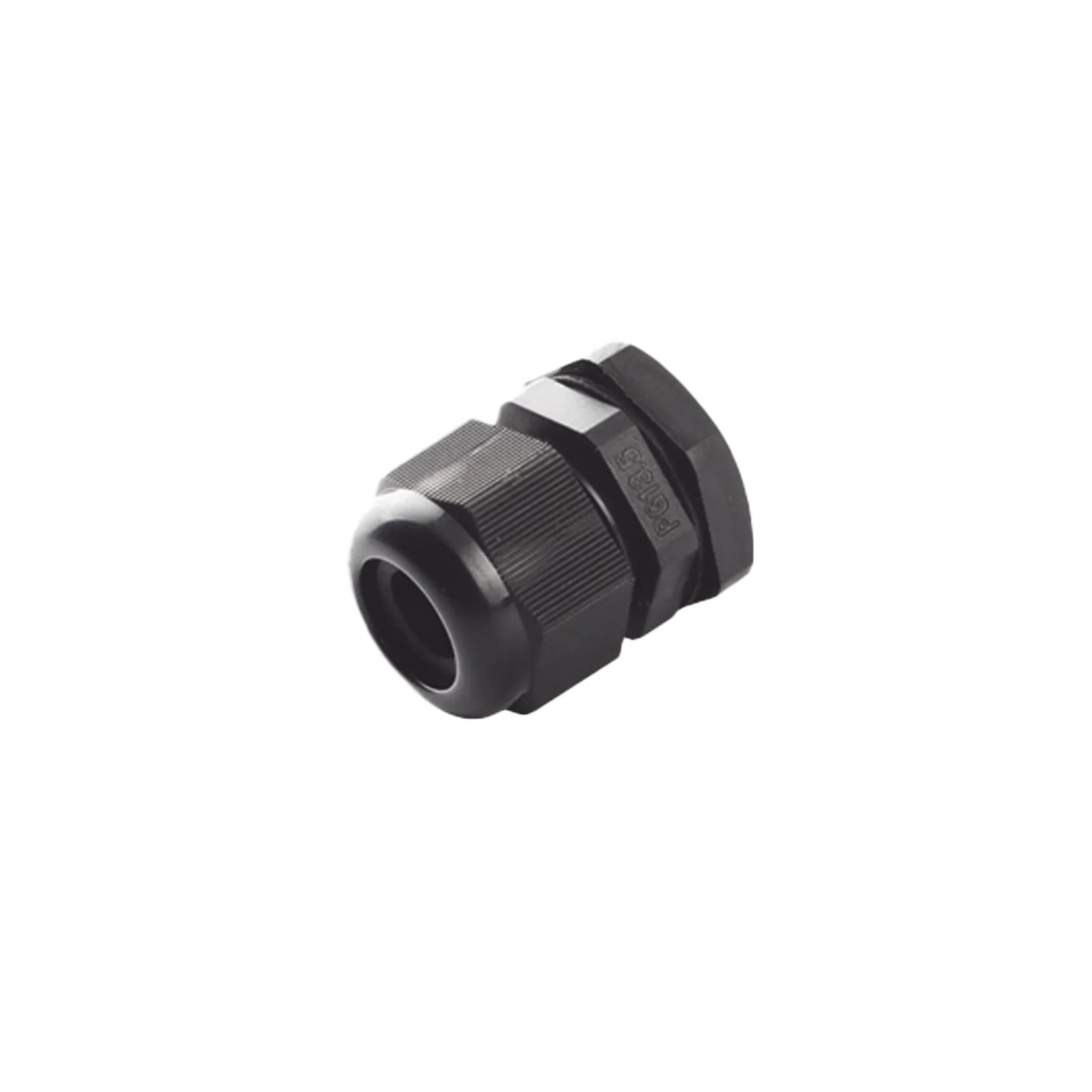 Conector Plástico Negro Tipo Glándula, para Cable de 6 a 12 mm de Diámetro.