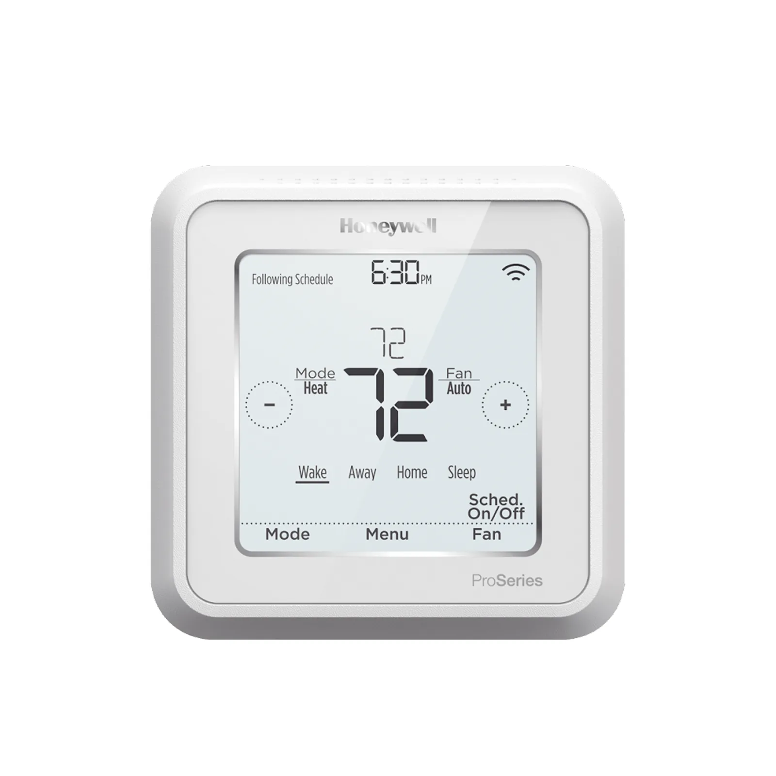 Termostato inteligente Wi-Fi con geolocalización para sistemas de hasta 3H/2C bomba de calor o 2H/2C convencional, serie T6 Pro