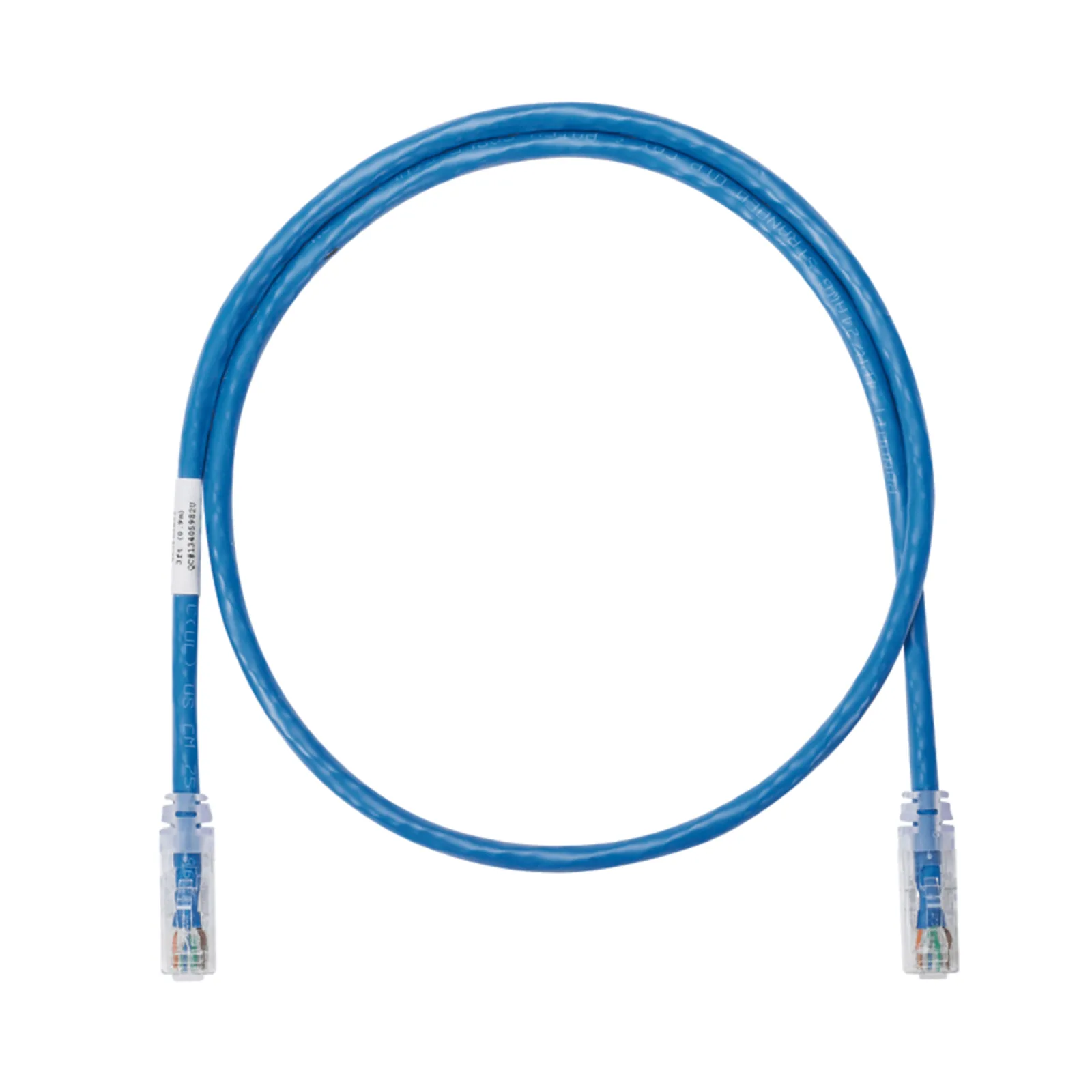 Cable de Parcheo UTP Categoría 6, con Plug Modular en Cada Extremo - 12.19 Metros (40 Pies) - Azul