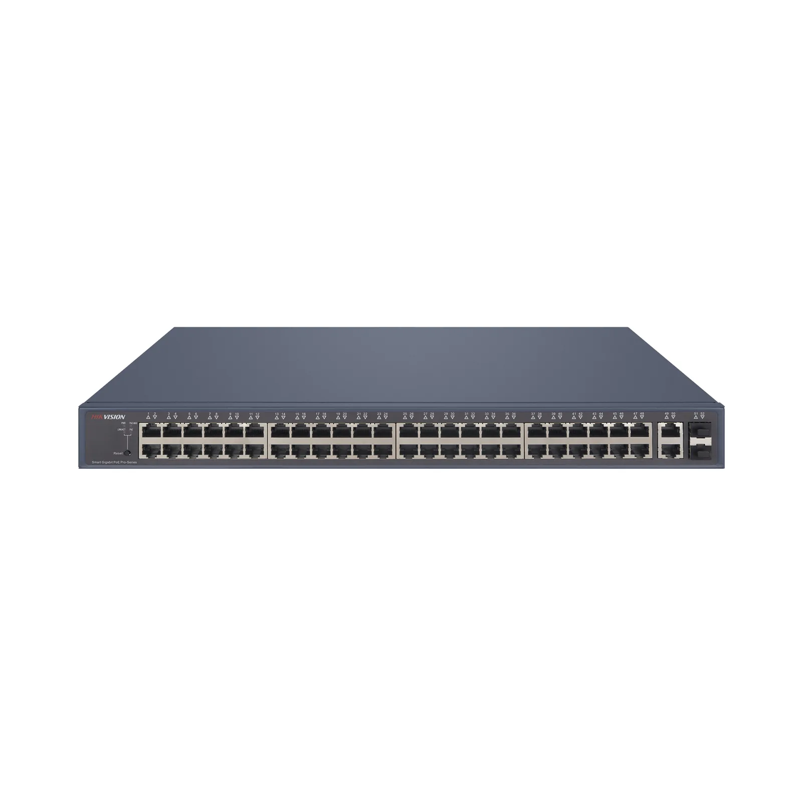 Switch PoE+ / Administrable / 48 Puertos 1000 Mbps PoE+ / 2 Puertos 1000 Mbps Uplink / 2 Puertos SFP / 470 Watts