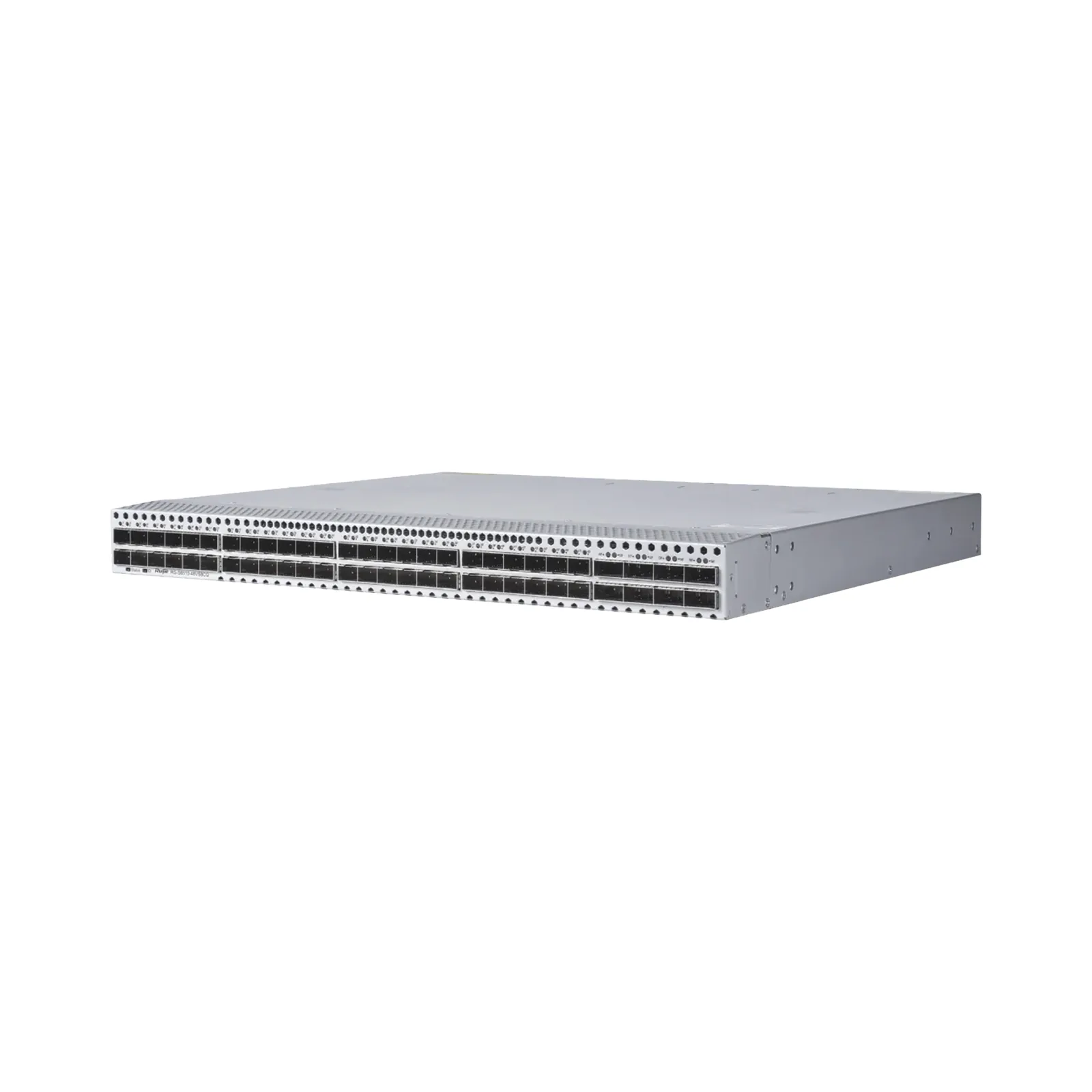 Switch Data Center / 48 Puertos SFP+ 1G/10G / 8 Puertos QSFP28 40G/100G / 2.56 Tbps / 1920 Mpps / M-LAG VSU VXLAN EVPN / RDMA RoCEv2 PFC ECN / Fuentes Redundantes 1+1 Hot-Swap