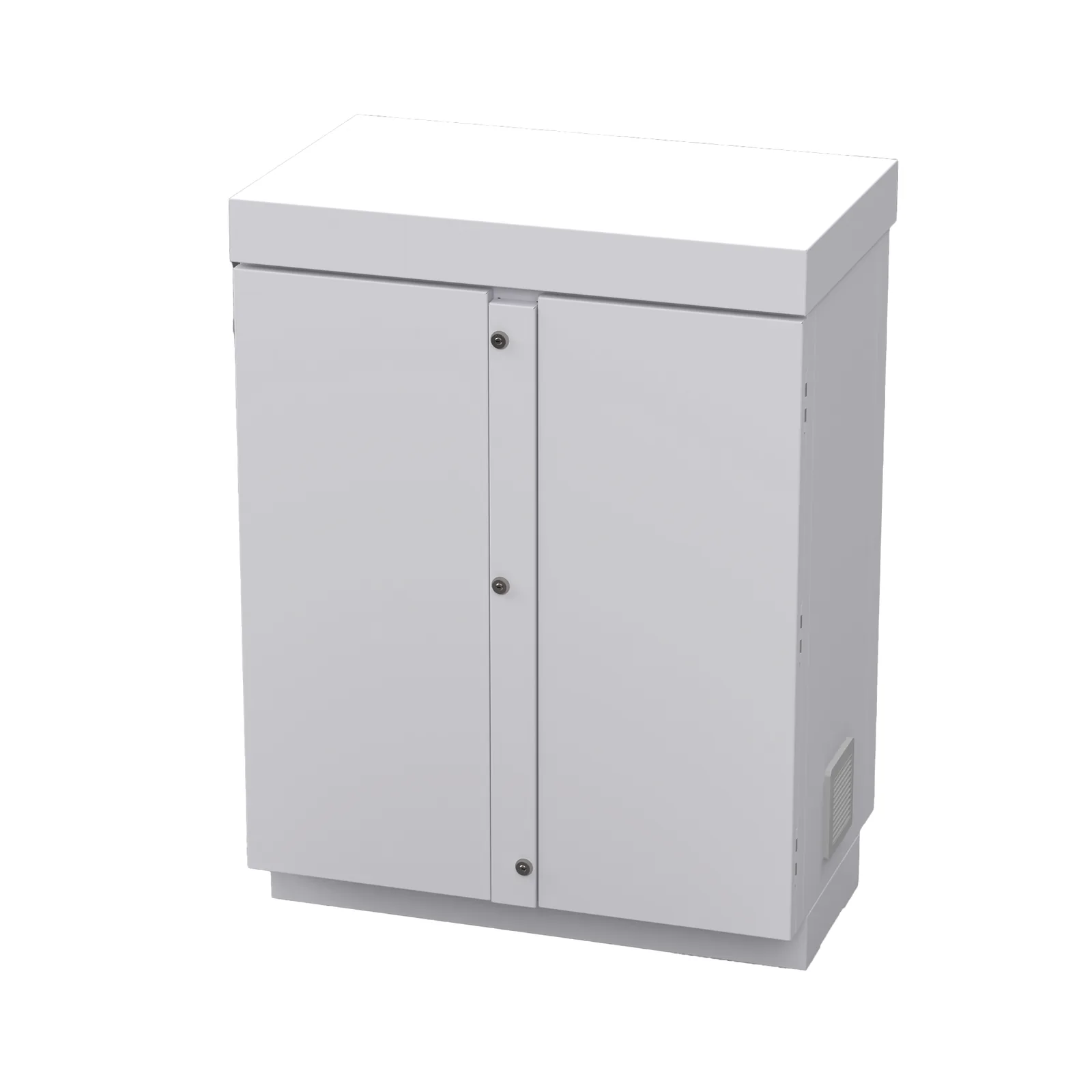 Gabinete de Lámina Galvanizada para Baterías (Hasta 12 Baterías PL110D12) y Equipo de Comunicación.