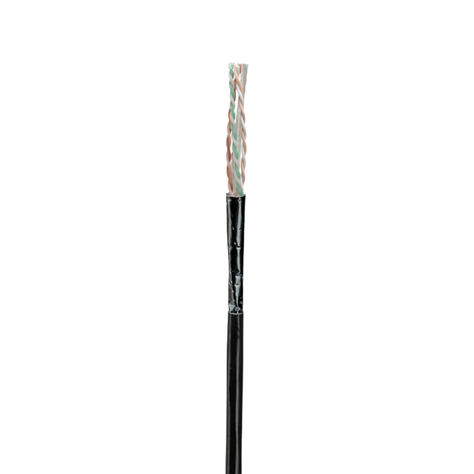 Bobina de Cable UTP de 4 Pares, Con Aislamiento de Fluoropolímero, Cat6A (23 AWG), Uso Interior/Exterior Para Entorno Ambiental de Altas Temperaturas (Hasta 125°C), CMP (Plenum), Color Negro, 305 Metros (1000 Pies)