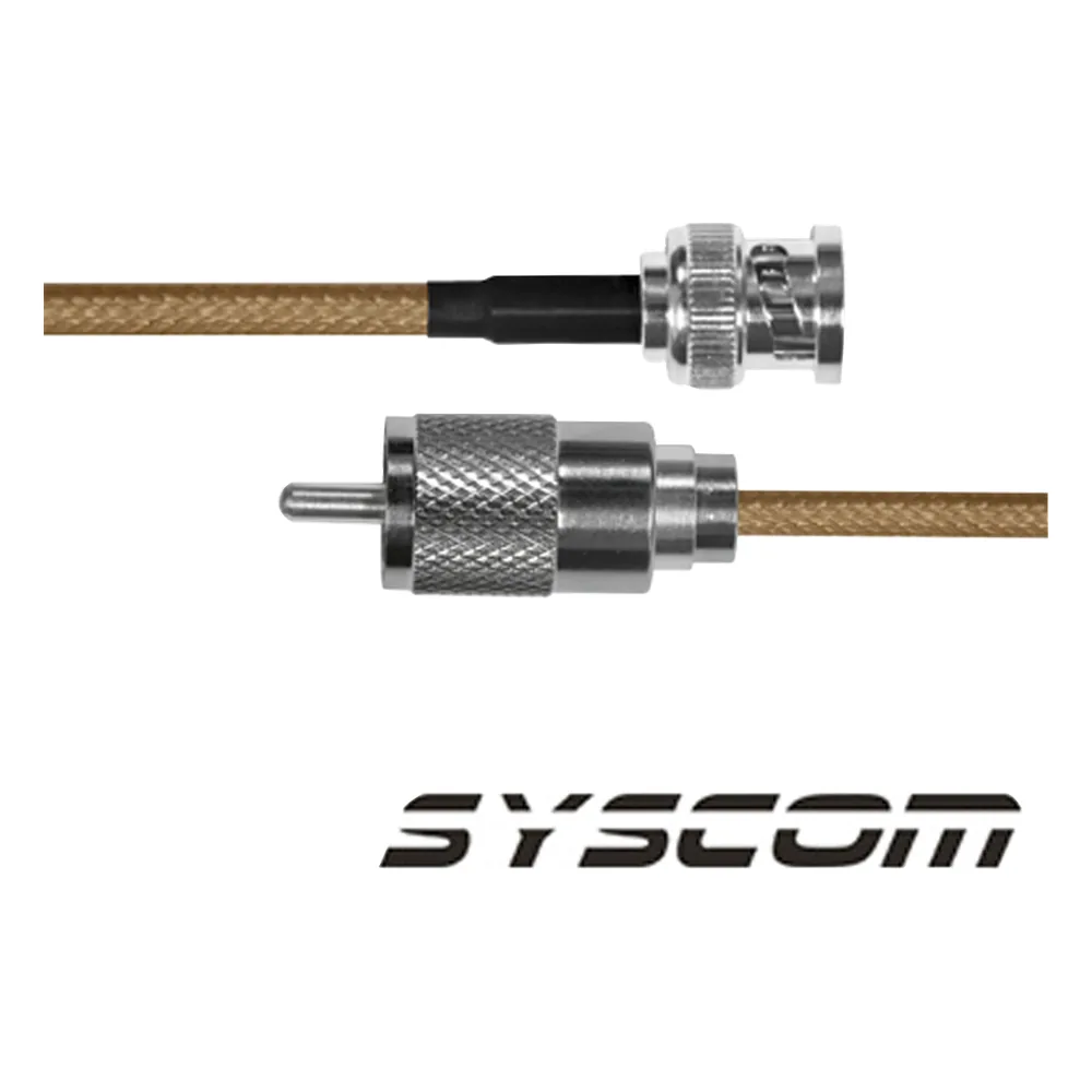 (1 pza) Jumper con cable LP142, conectores BNC Macho/UHF (PL-259) Macho.