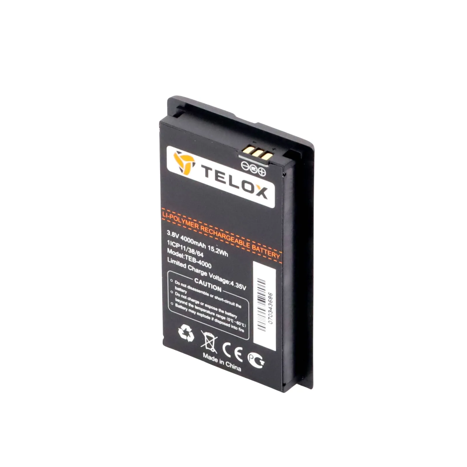 Batería de Li-Ion 4000mA Para Radios TE320 TELOX