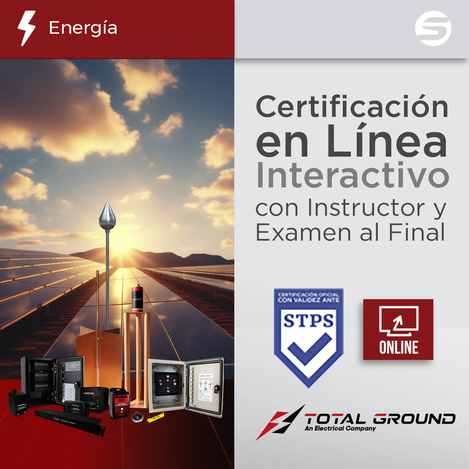 Certificación Virtual: Sistemas de Protección para Instalaciones Fotovoltaicas (Válida ante la STPS)