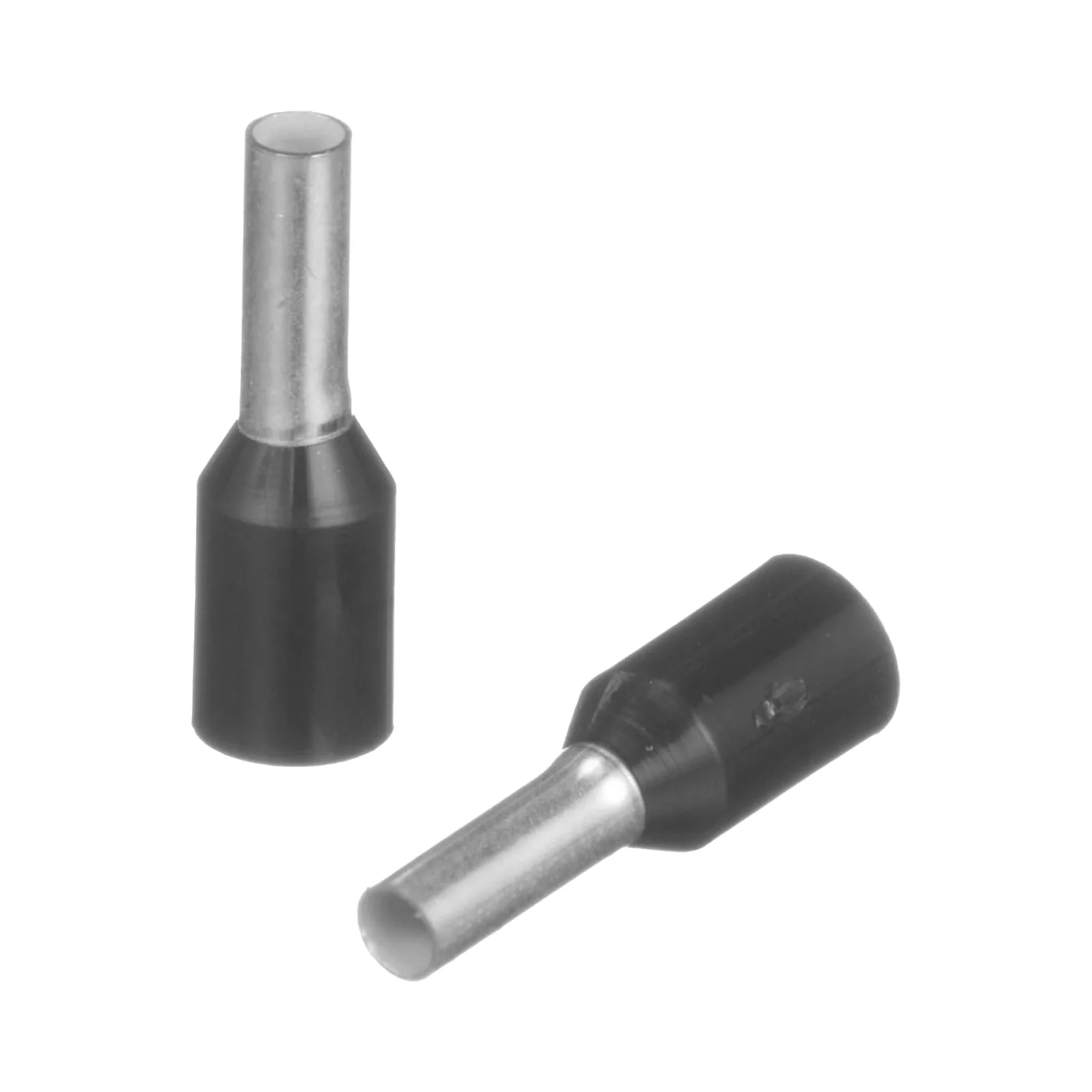 Ferrule Aislado Para Cables 16 AWG, PIN de 6 mm de Longitud, Mango Color Negro, Paquete de 500 Piezas.