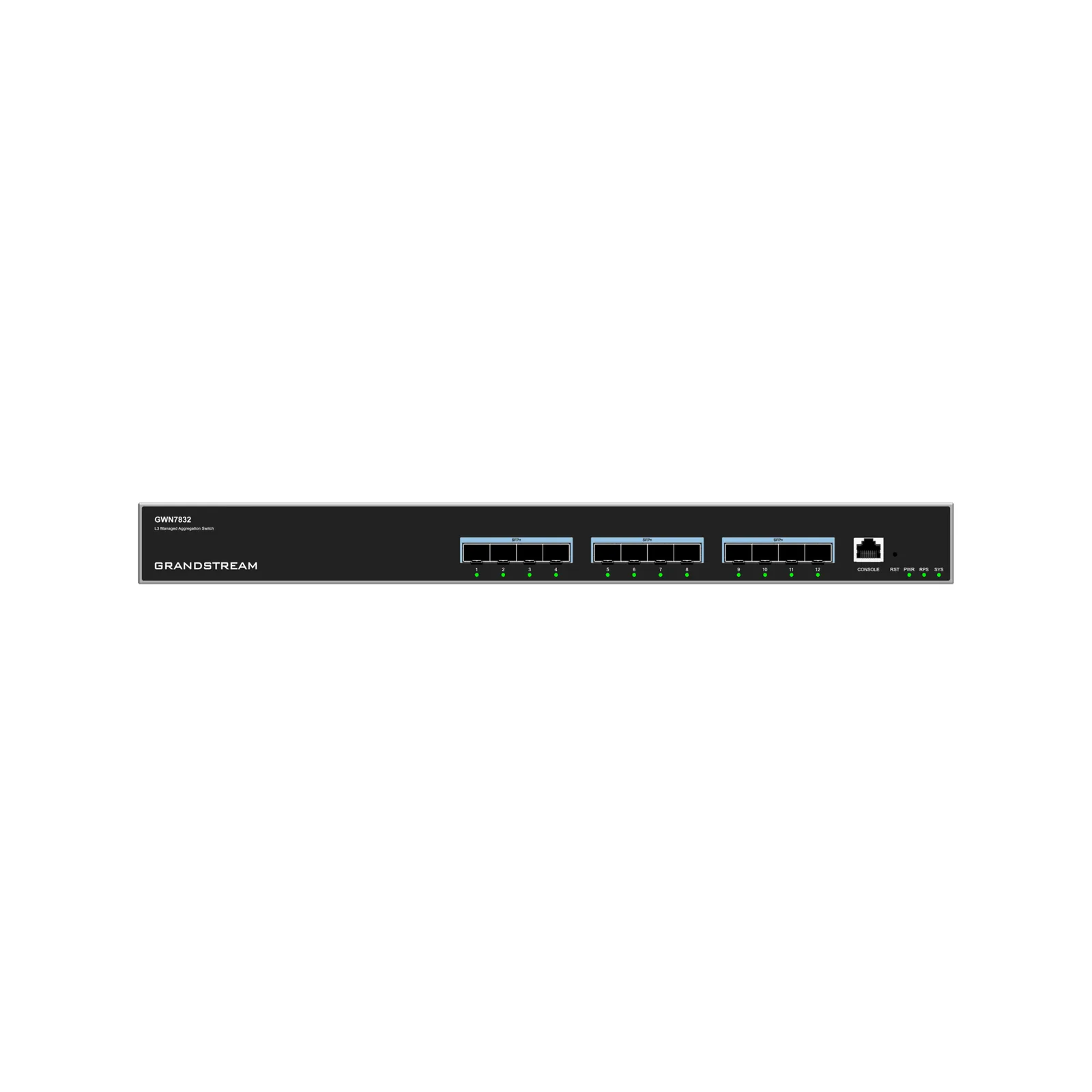 Switch de Agregación Capa 3 / 12 Puertos 10Gigabit SFP+ / QoS Integrada / Soporte IPv6 e IPv4 / Seguridad Avanzada / Stacking /