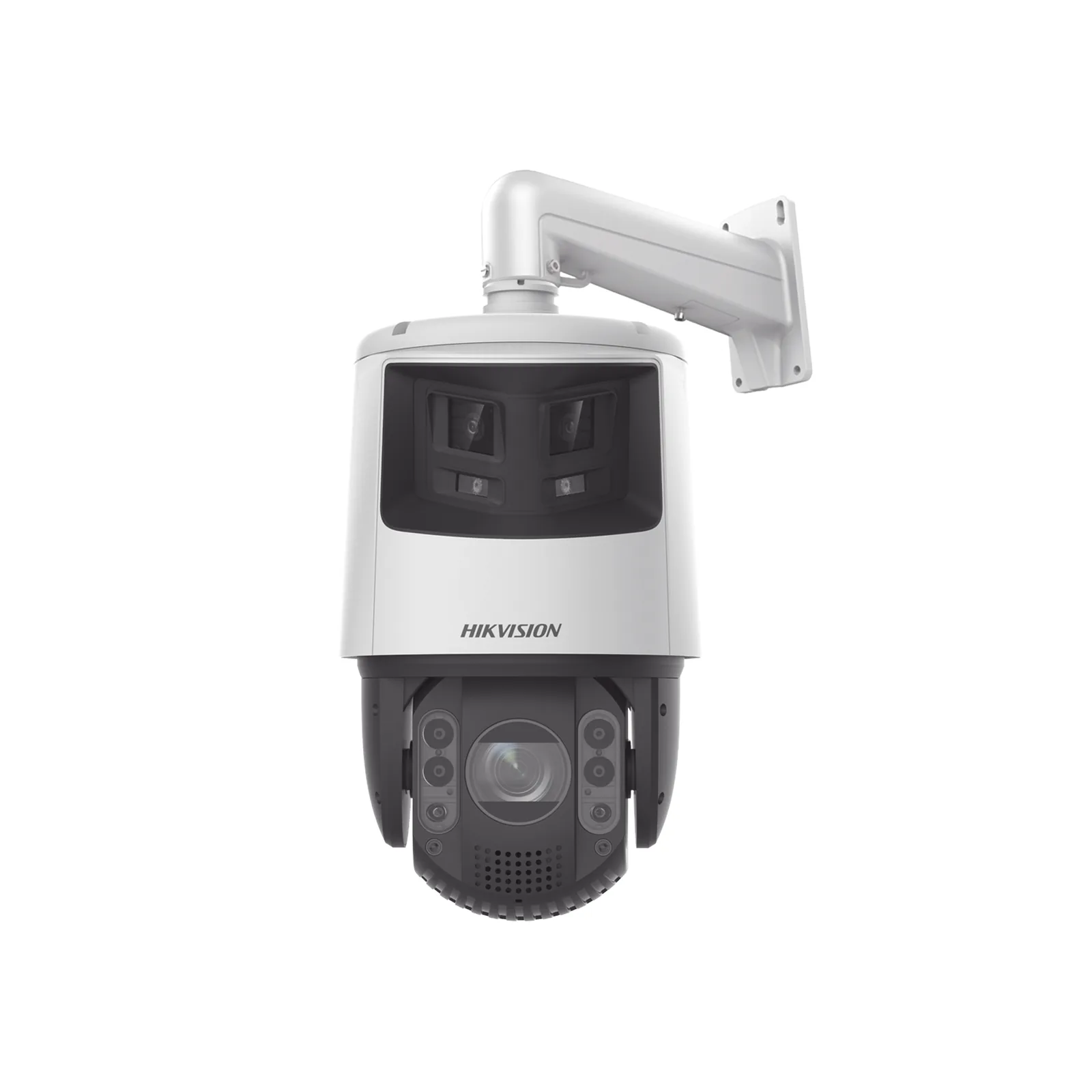 [TandemVu] PTZ IP 4 Megapixel con Cámara Panoramica 6 Megapixel / 25X Zoom / 200 mts IR / 30 mts Luz Blanca / ACUSENSE / IP66 / Alerta Audible y Luz Estroboscopica / Autoseguimiento / Hi-PoE / Alarmas I/O / Ultra Baja Iluminación / Micro SD