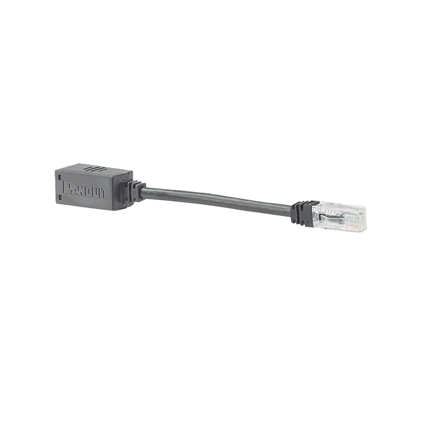 Adaptador Para Desconexión Accidental Segura, Jack a Plug Categoría 6A, UTP, CM, 20.3 cm (7.99 pulgadas) de Longitud, Color Negro