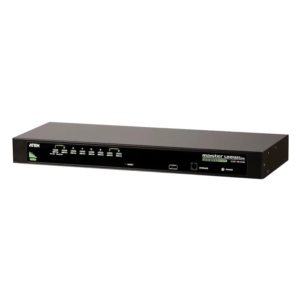 Conmutador KVM VGA PS/2-USB de 8 puertos /Cascada/W/(EE.UU./UE/SALIDA) ADP. ATEN