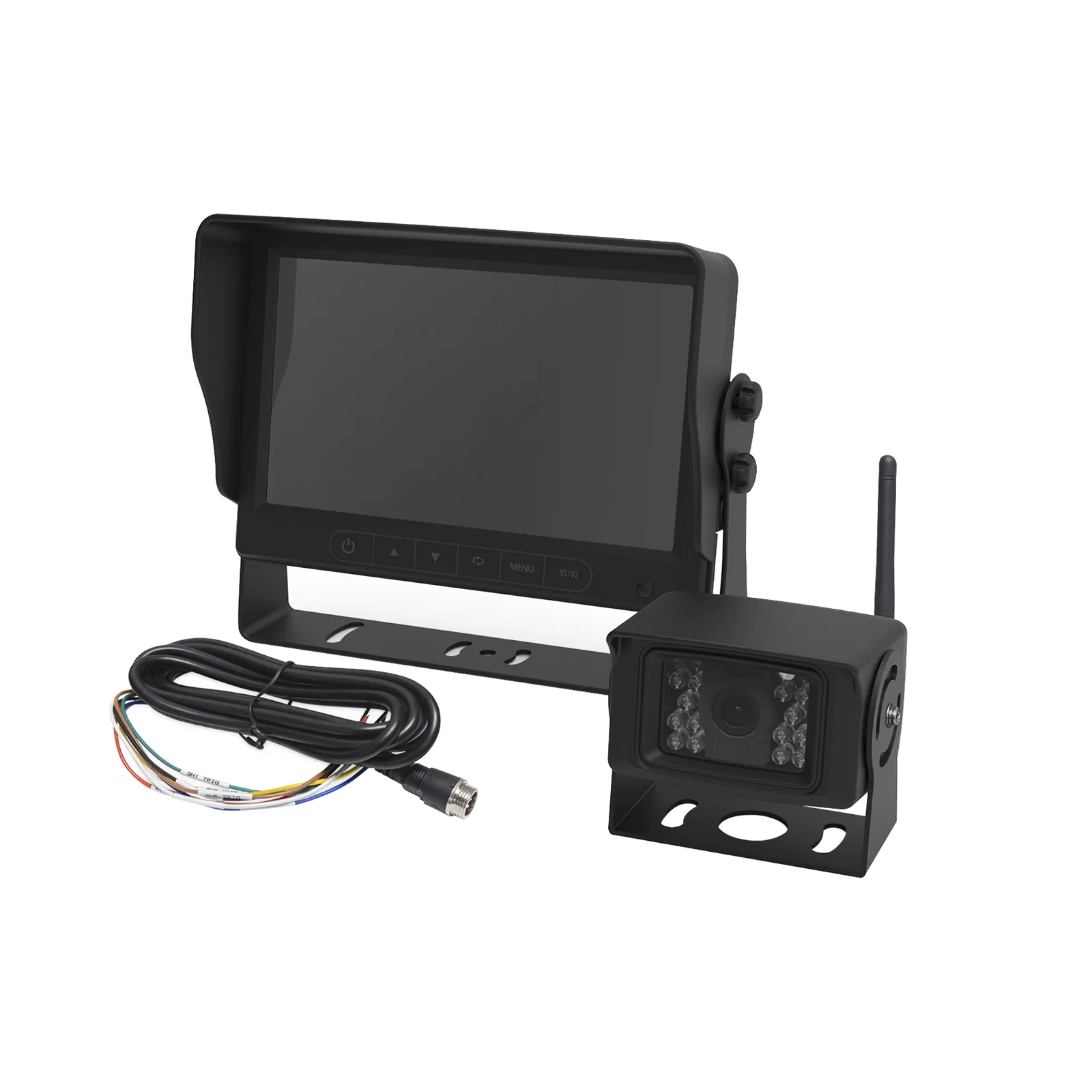 Camara de Reversa Inalambrica y Monitor para Vehiculos de Trabajo y Montacargas