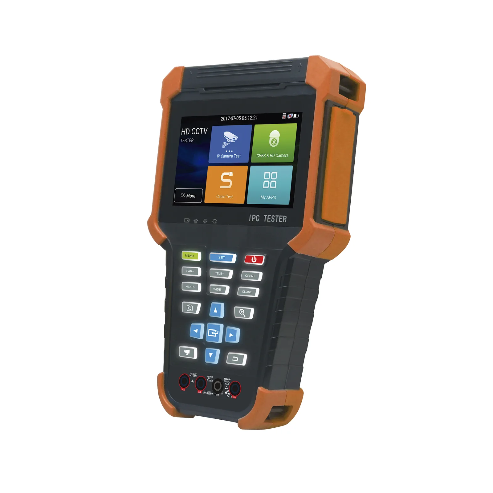 Tester de Video Profesional | Pantalla 4" Touch | Ideal para Cámaras IP/ HD (TVI, CVI, AHD y CVBS) | 4K | H.265/H.264 | PoE | WiFi | Cable Tester | Multímetro Digital | Todo en Uno para tu CCTV.