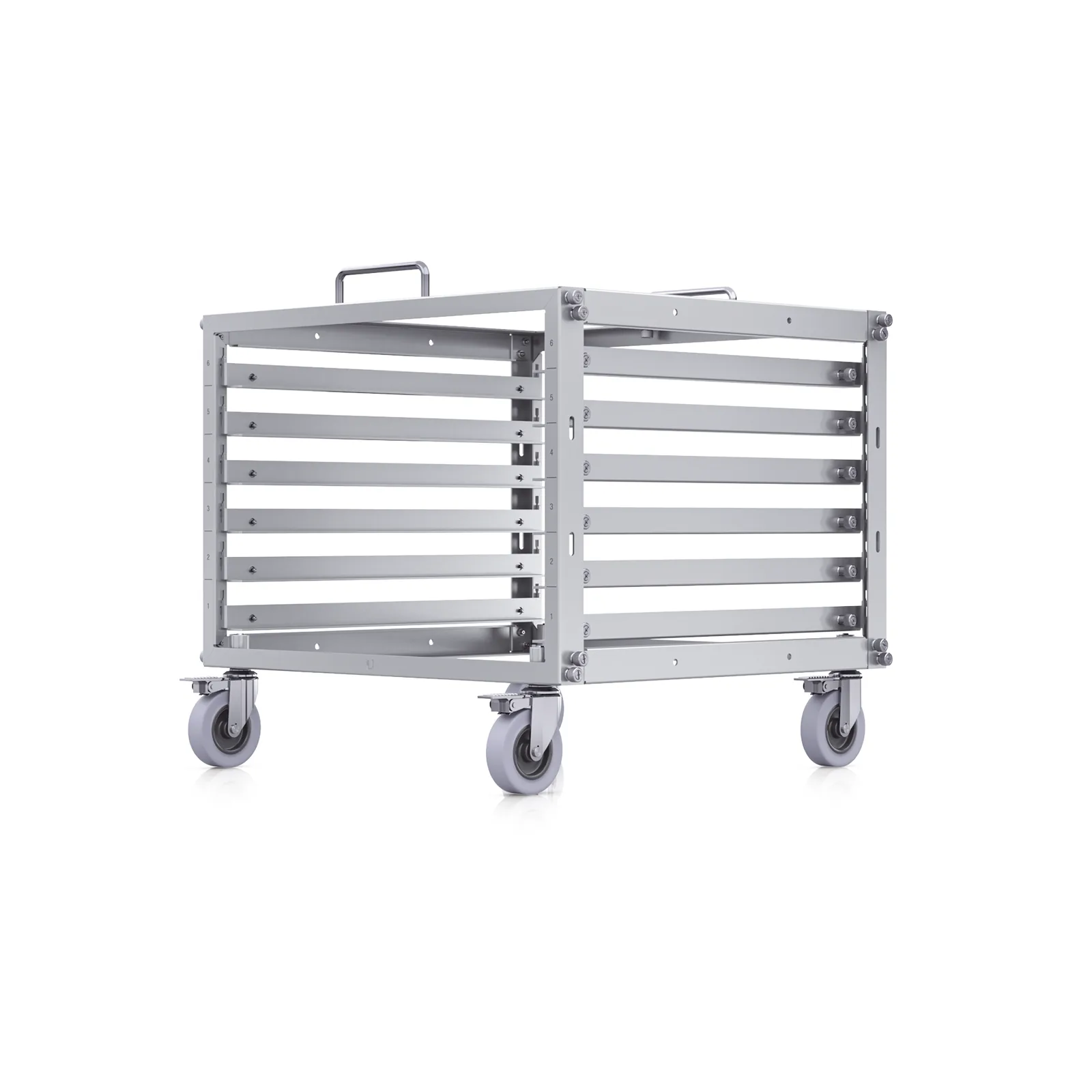 Rack Abierto 6U Compacto y Apilable sin Herramientas para Equipos UniFi, Ensamblaje Toolless, Ruedas con Seguro y Expansión a 12U con Kit de Apilado
