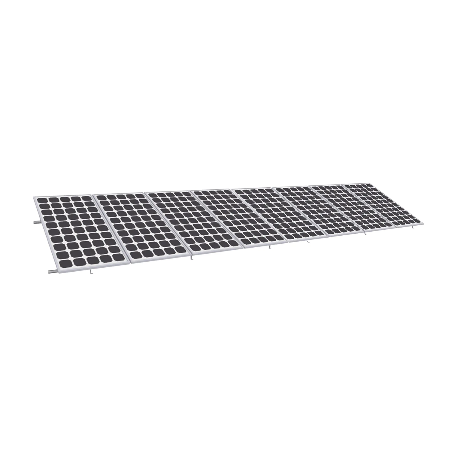 Montaje para Panel Solar, Riel "8" de 5400mm para Módulos de 550 a 660w con Espesor de 35mm, Velocidad de Viento Máx. 136km/h (20° a 45°)