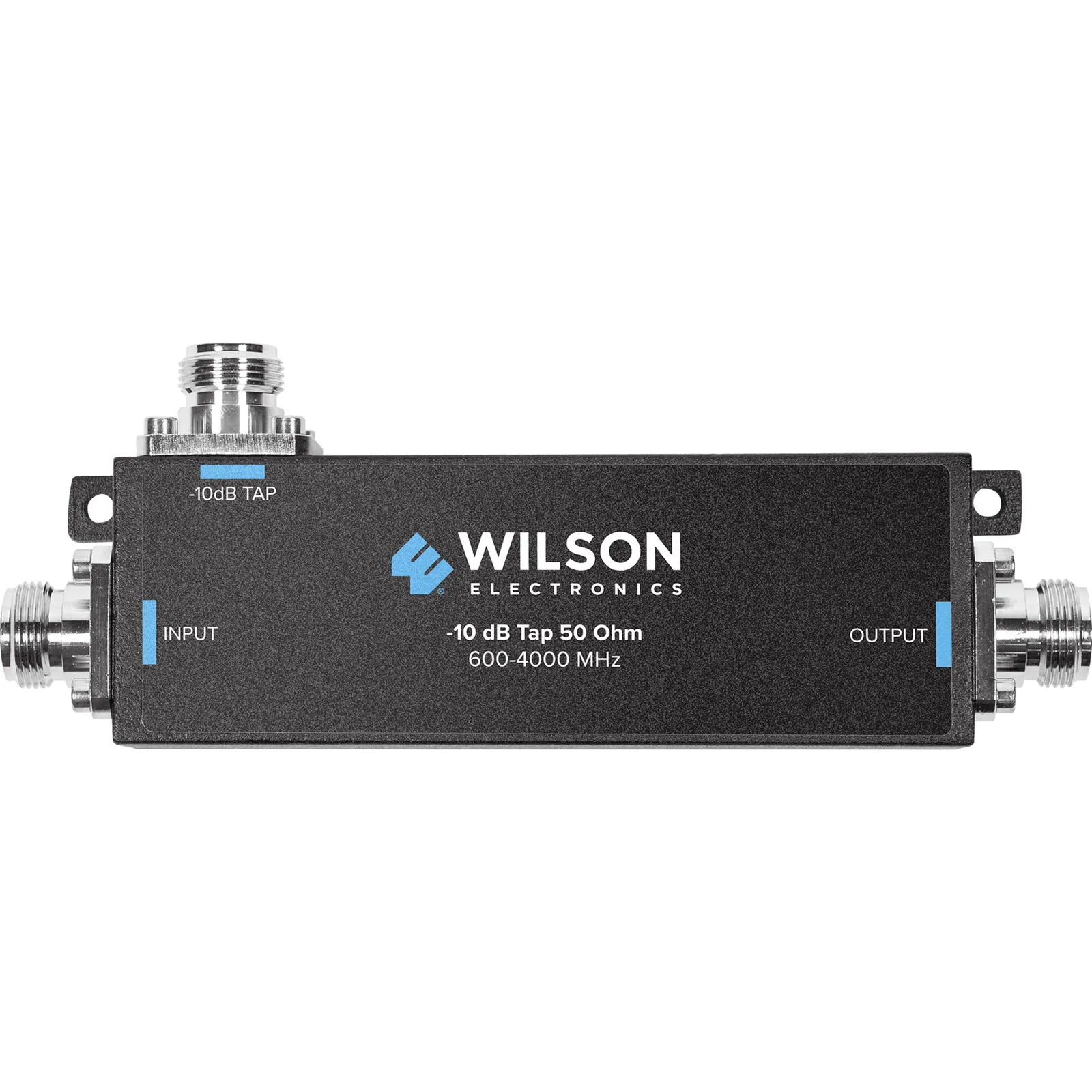 Separador TAP -10 dB con rango de frecuencia de 575 a 6000 MHz. Ideal para separar las antenas a diferentes longitudes de cable coaxial. 50 Ohm. Conectores N Hembra.
