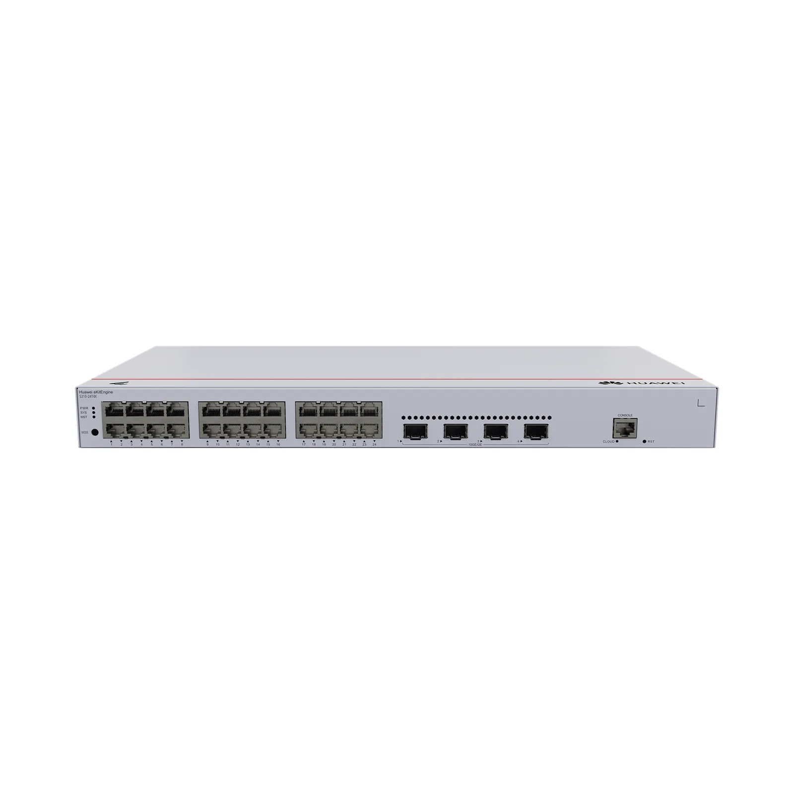 Switch de Distribución/Core Gigabit Administrable Capa 3 / 24 puertos 10/100/1000 Mbps / 4 Puertos 10GE SFP+ Uplink / ERPS / Rutas Estáticas / iStack / Administración Nube Gratis