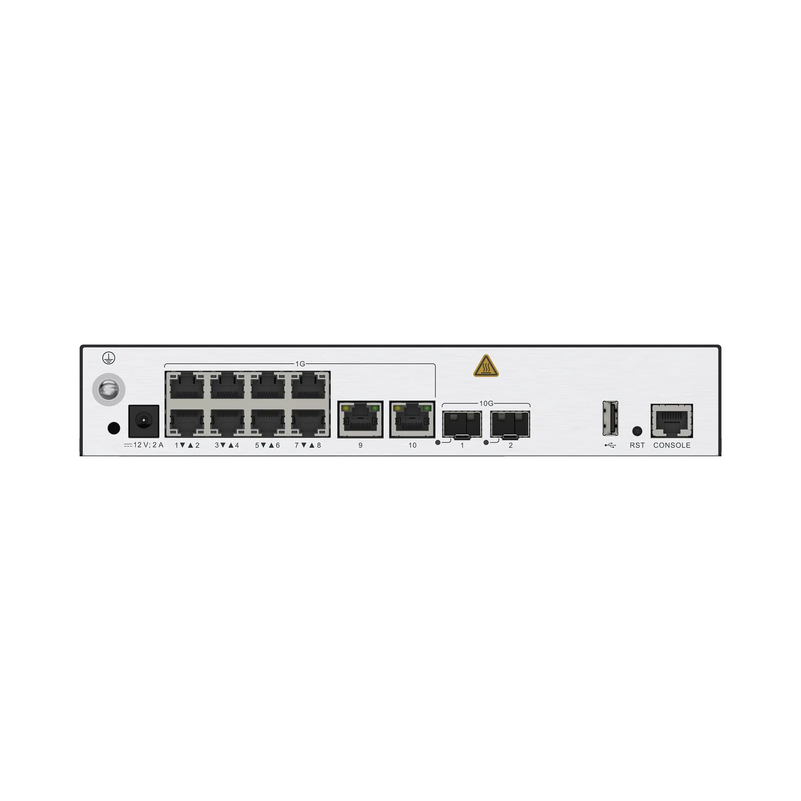 Controladora de Puntos de Acceso / 10 puertos 10/100/1000 Mbps / 2 puertos 10GE SFP+ / Hotspot 2.0 / Roaming Capa 2 y 3 / Rendimiento 10 Gbps / Soporta 256 APs / Hasta 2048 Clientes
