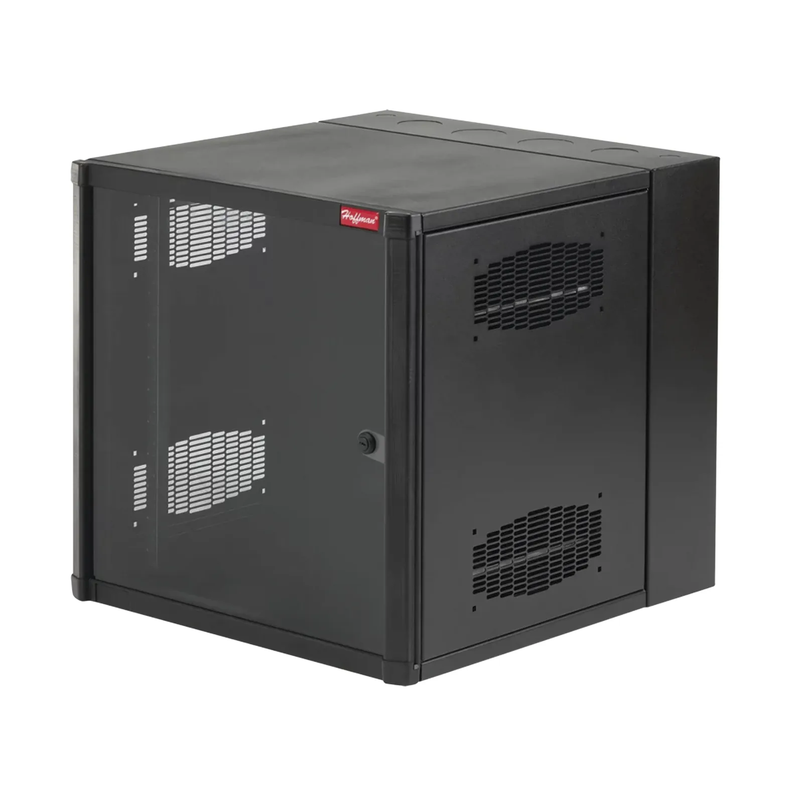 Gabinete AccessPlus de 19 UR Montaje en Pared de 19in, Rieles Numerados y Roscados #10-32, Puerta con Ventana de Seguridad, 600 mm de Ancho, 762 mm de Profundidad, Color Negro