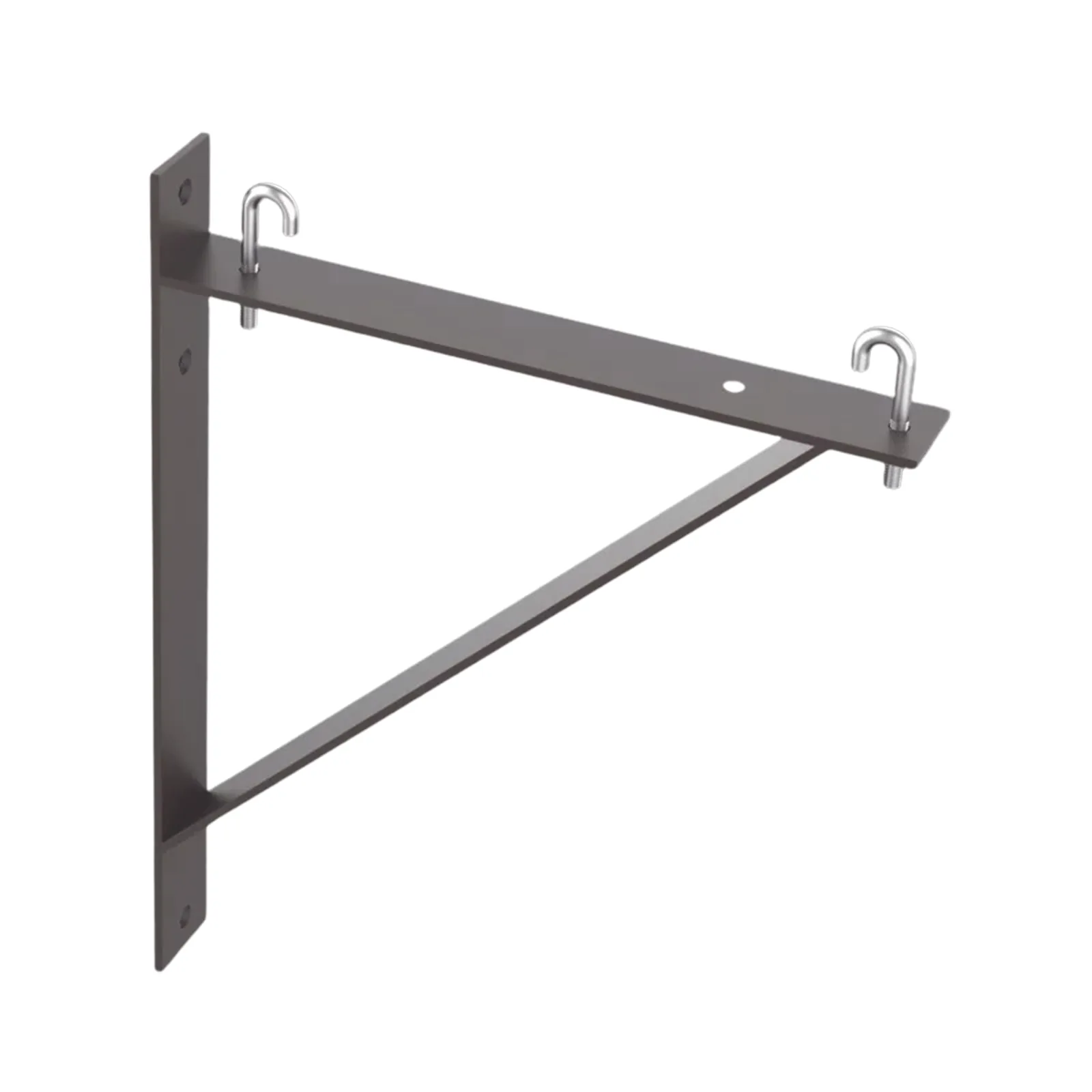 Kit de Soporte Triangular a Pared, Para Escalerillas de 12 y 6 in de Ancho, de Acero, Color Negro
