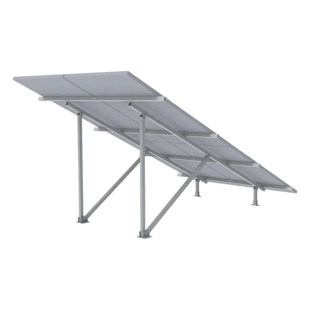 Montaje para Panel Solar 2X2, Riel 5 de 2700mm para Módulos con Espesor de 30-35mm, Vel. de Viento Máx. 136km/h