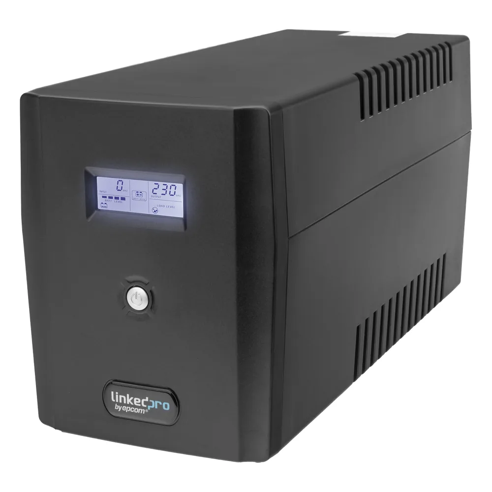 UPS 1500VA/900 W Pantalla LCD / Línea Interactiva 120Vca / 8 tomas 5-15R (6 Respaldadas) / Regulación de Voltaje / Protección RJ45