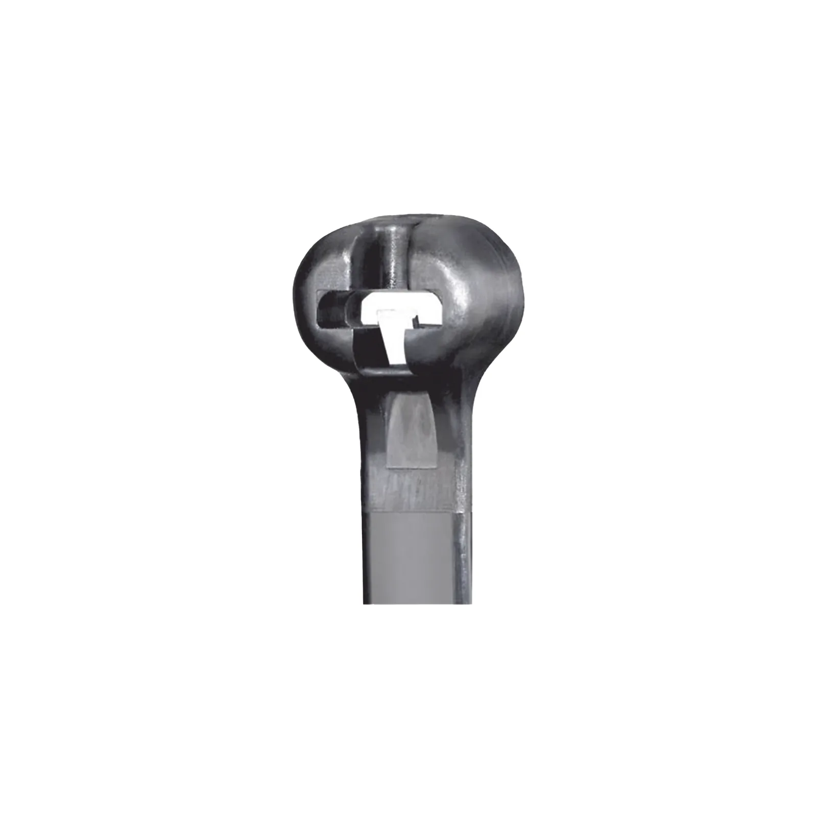Cincho de Nylon 6.6 Dome-Top®, Con Lengüeta de Bloqueo de Acero Inoxidable, 620 mm largo x 7mm ancho, Color Negro, Exterior Resistente a Rayos UV, Paquete de 100pz
