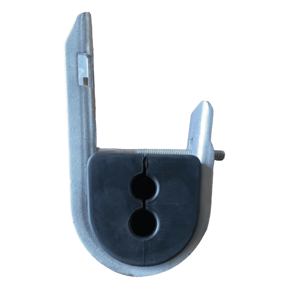 Herraje de Suspensión Tipo J para Fibra ADSS / 10-15 mm / Doble Orificio / Carga 500 kg / Resistente UV