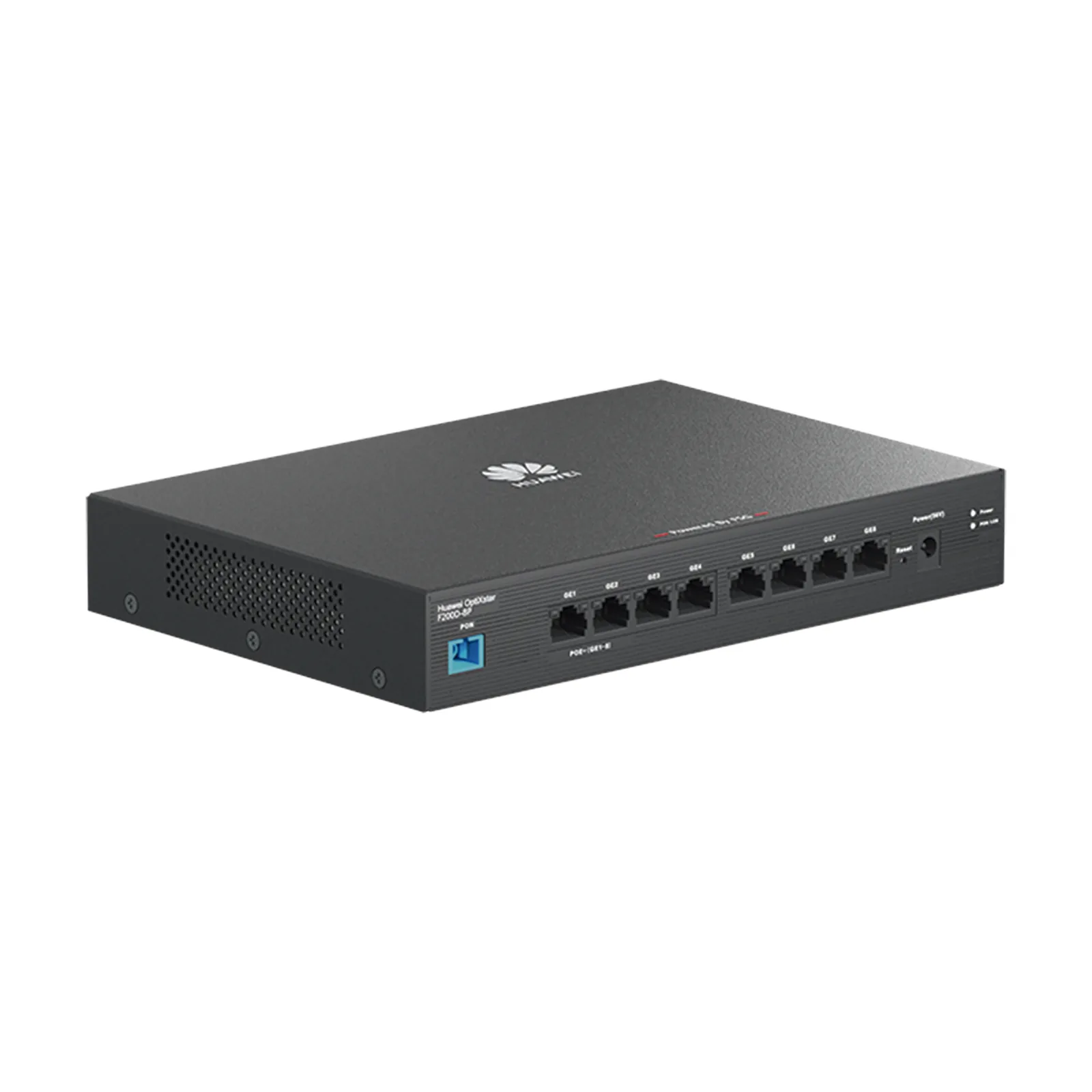 HUAWEI MiniFTTO - ONU PoE / 8 puertos 10/100/1000Mbps PoE + 1 PON (SC/UPC)/ Downstream 2.488 Gbps / Upstream 1.244 Gbps / modo puente / 120 W/ Administración Nube