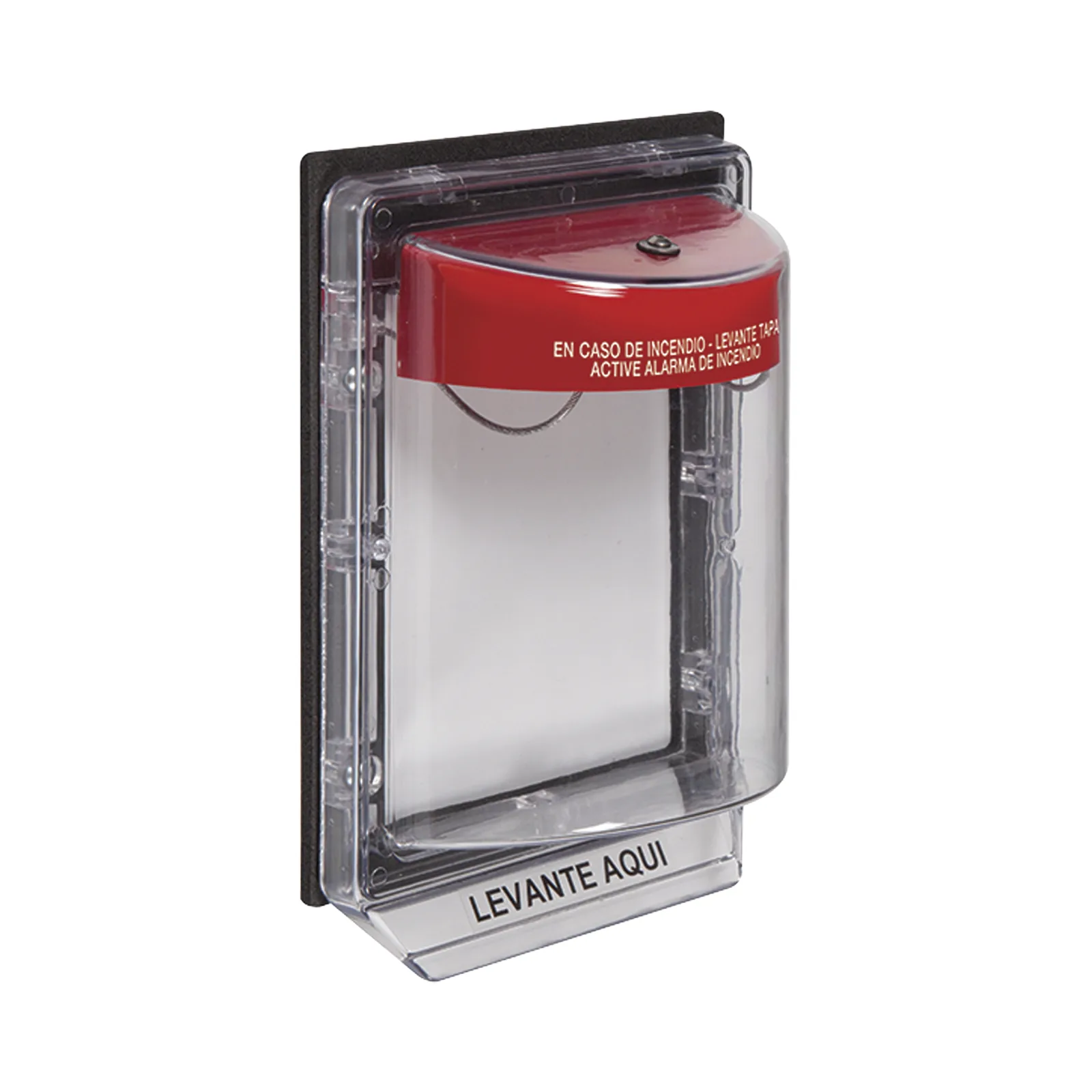Cubierta Protectora Serie Stopper II® De Policarbonato, Con Alarma, Montaje en Superficie, Interior/Exterior, Etiqueta en Español